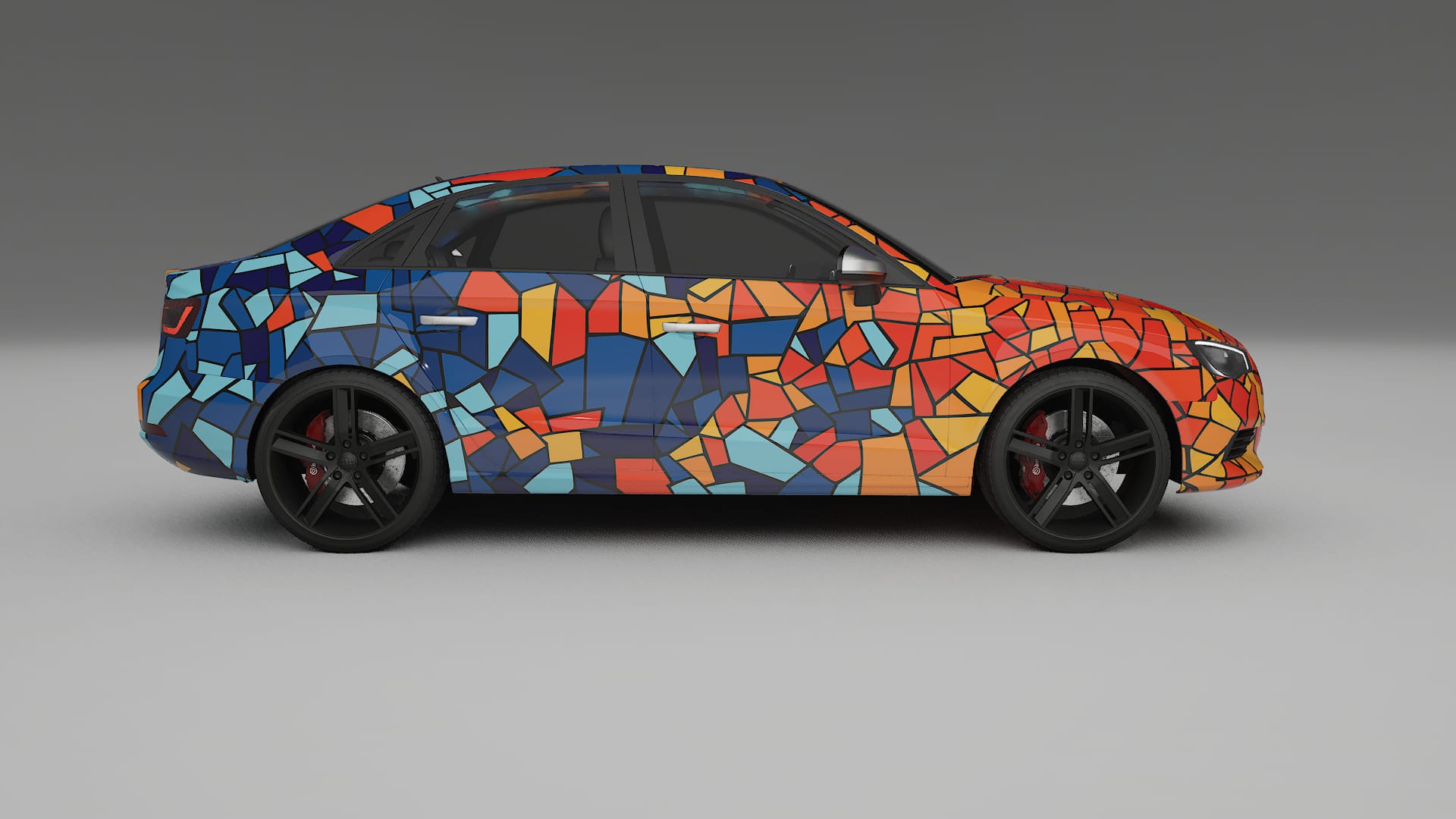 Audi A3 8V sedan prefacelift pre-LCI BARCELONA – Ontworpen Wrap PPF Kit van Printbaar Polyurethaanfolie