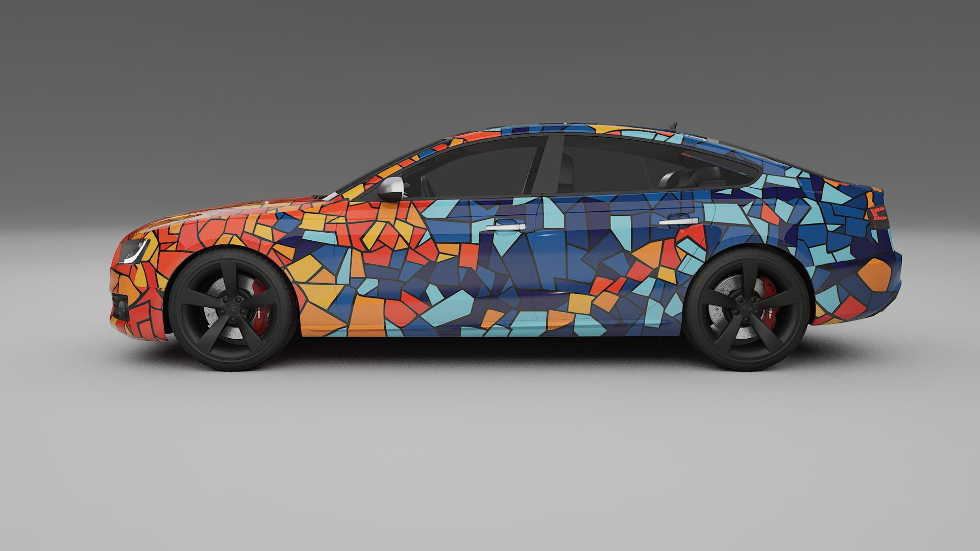 Audi A5 8T Sportback prefacelift pre-LCI BARCELONA – Ontworpen Wrap PPF Kit van Printbaar Polyurethaanfolie