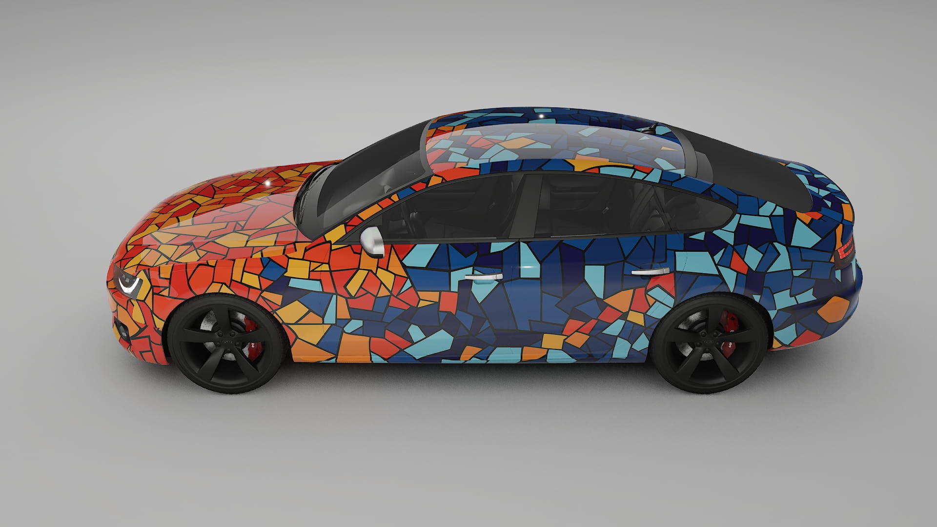 Audi A5 8T Sportback prefacelift pre-LCI BARCELONA – Ontworpen Wrap PPF Kit van Printbaar Polyurethaanfolie