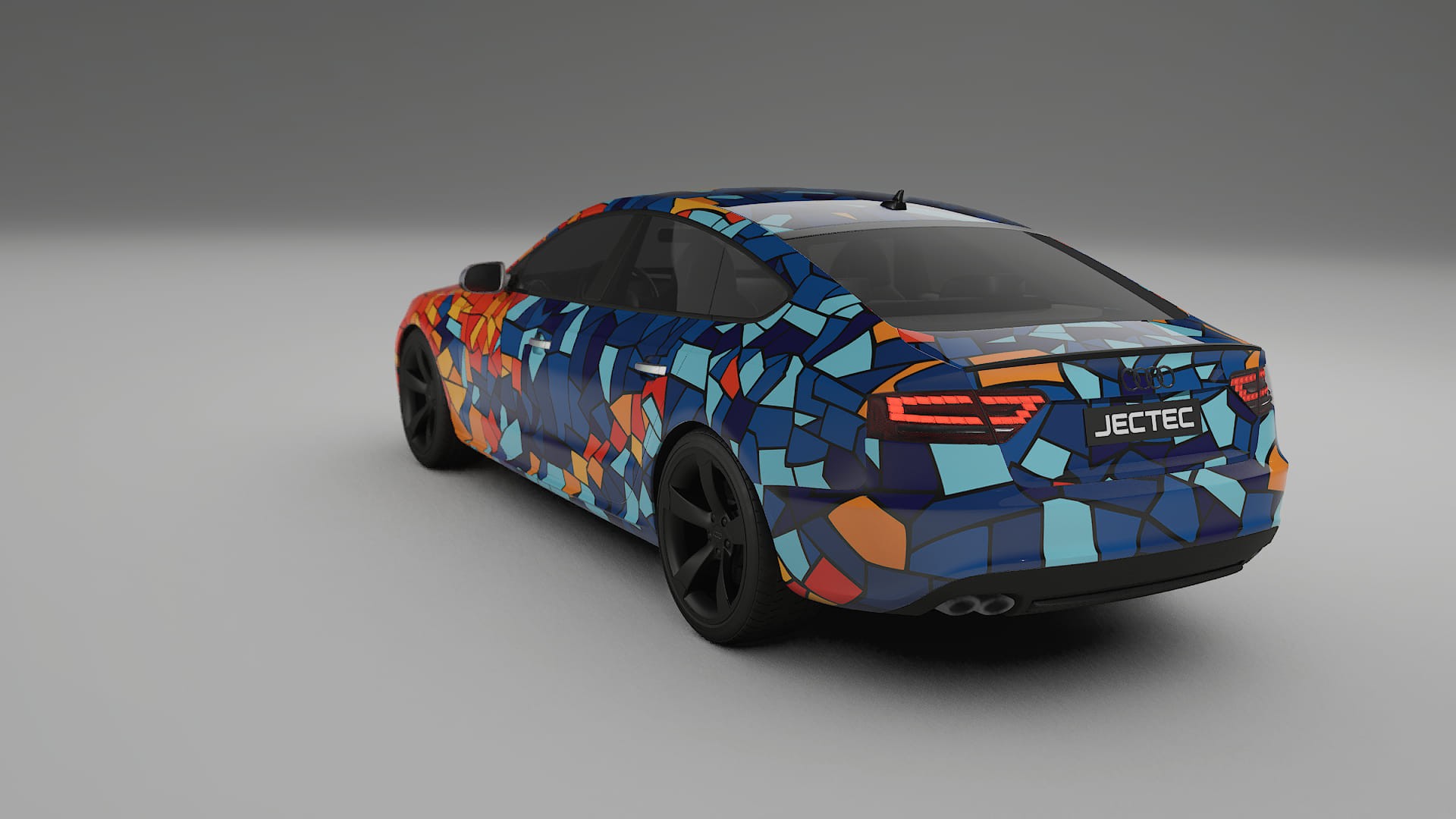 Audi A5 8T Sportback prefacelift pre-LCI BARCELONA – Ontworpen Wrap PPF Kit van Printbaar Polyurethaanfolie