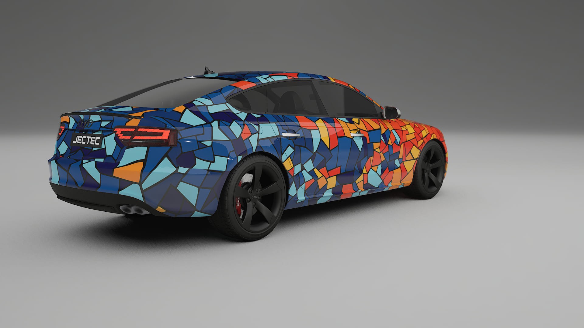 Audi A5 8T Sportback prefacelift pre-LCI BARCELONA – Ontworpen Wrap PPF Kit van Printbaar Polyurethaanfolie