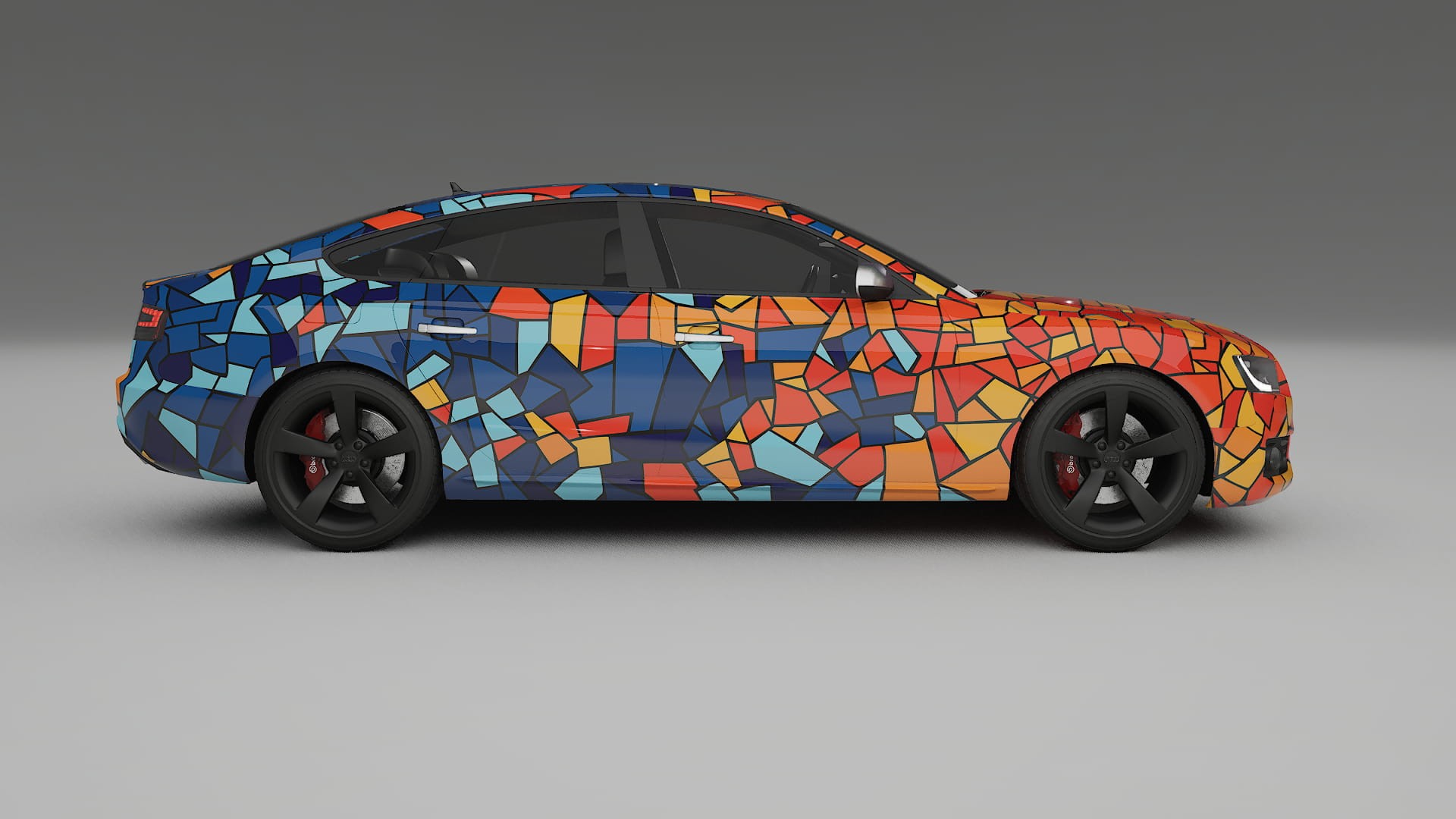 Audi A5 8T Sportback prefacelift pre-LCI BARCELONA – Ontworpen Wrap PPF Kit van Printbaar Polyurethaanfolie