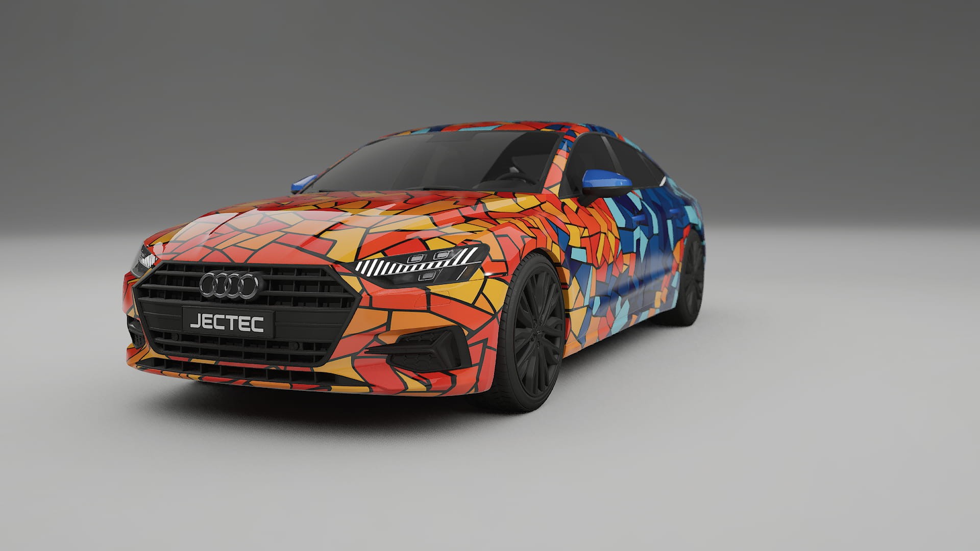 Audi A7 C8 Sportback prefacelift pre-LCI BARCELONA – Ontworpen Wrap PPF Kit van Printbaar Polyurethaanfolie