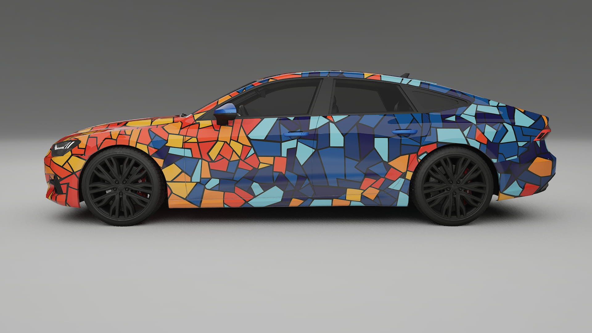 Audi A7 C8 Sportback prefacelift pre-LCI BARCELONA – Ontworpen Wrap PPF Kit van Printbaar Polyurethaanfolie