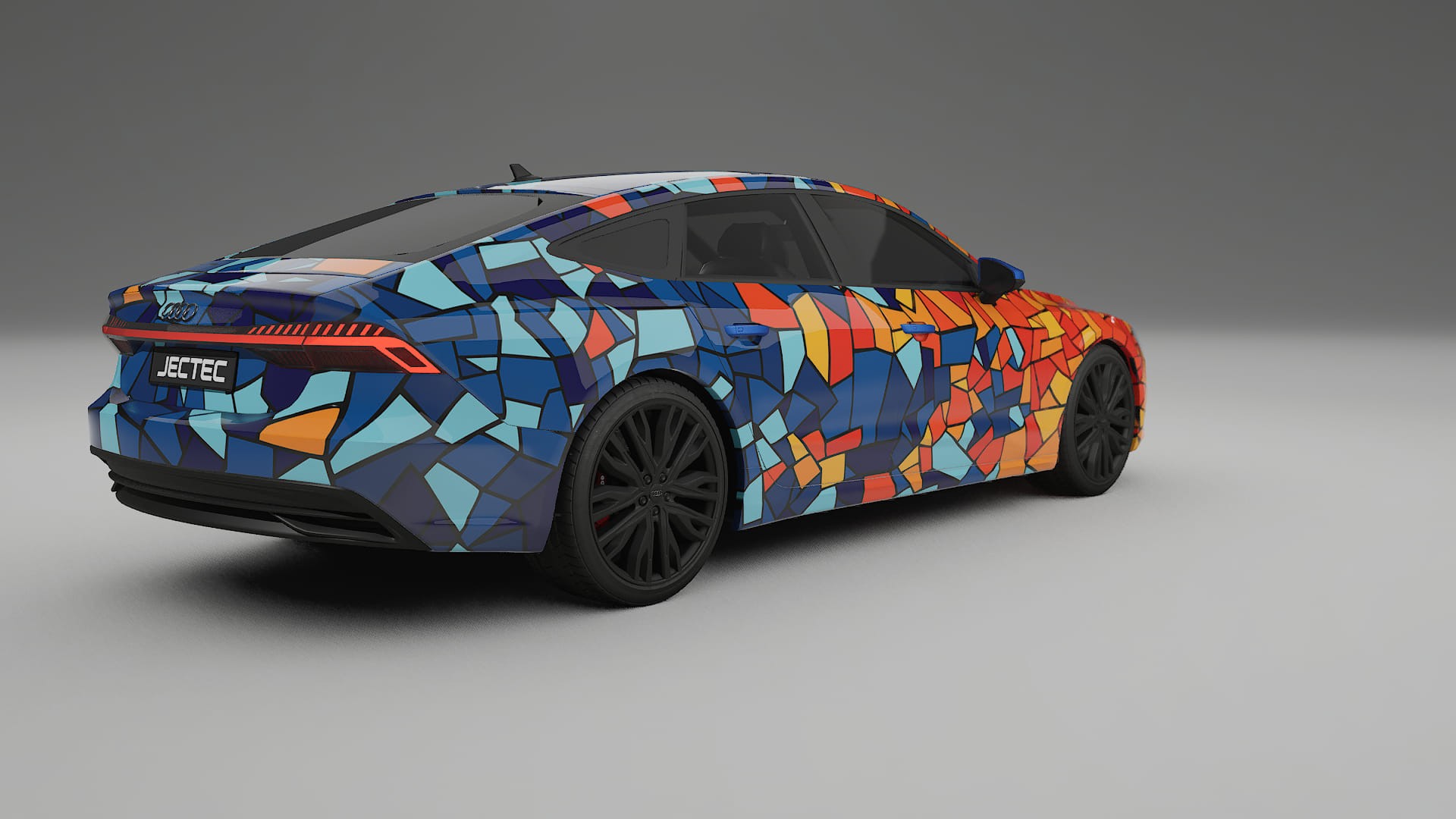 Audi A7 C8 Sportback prefacelift pre-LCI BARCELONA – Ontworpen Wrap PPF Kit van Printbaar Polyurethaanfolie