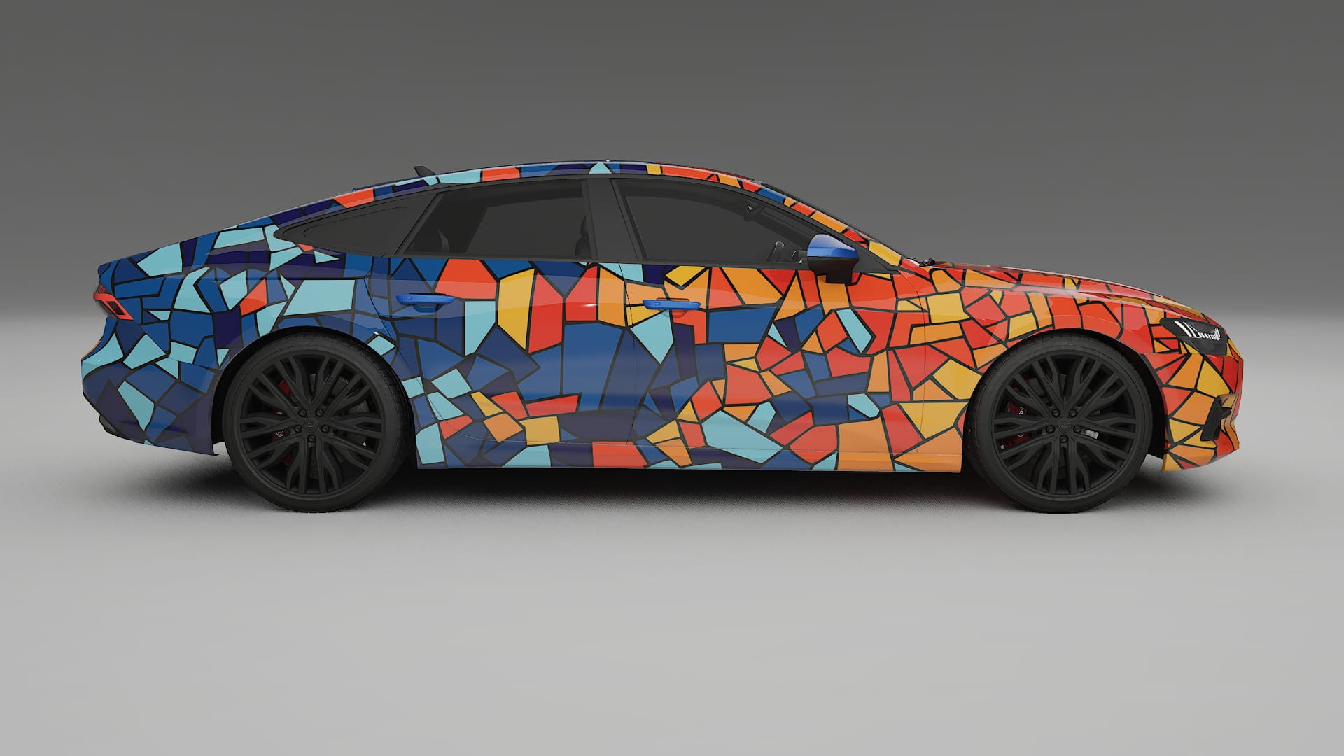 Audi A7 C8 Sportback prefacelift pre-LCI BARCELONA – Ontworpen Wrap PPF Kit van Printbaar Polyurethaanfolie