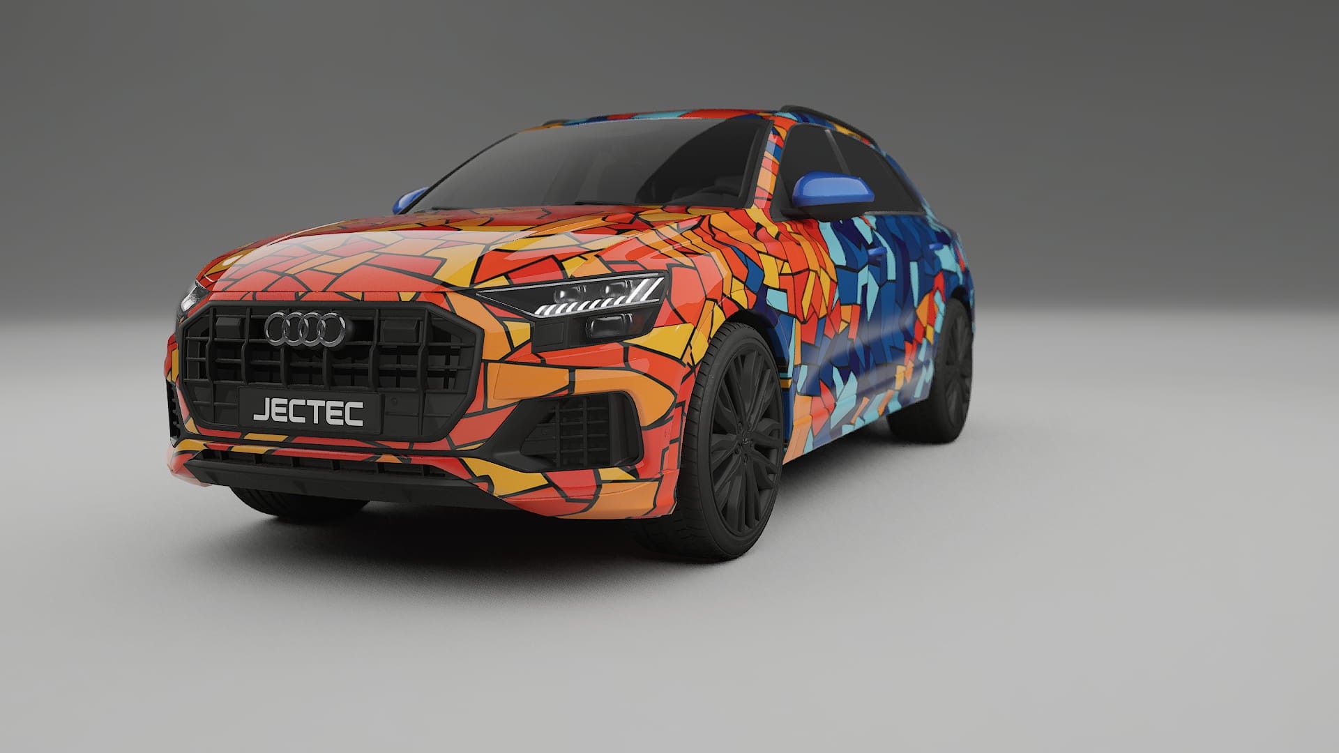 Audi Q8 F1 prefacelift pre-LCI BARCELONA – Ontworpen Wrap PPF Kit van Printbaar Polyurethaanfolie