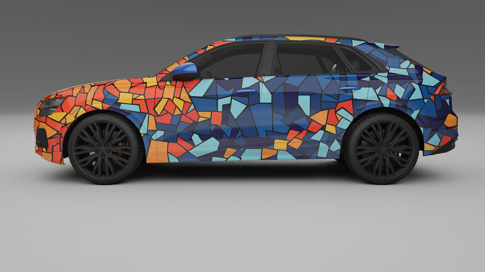 Audi Q8 F1 prefacelift pre-LCI BARCELONA – Ontworpen Wrap PPF Kit van Printbaar Polyurethaanfolie
