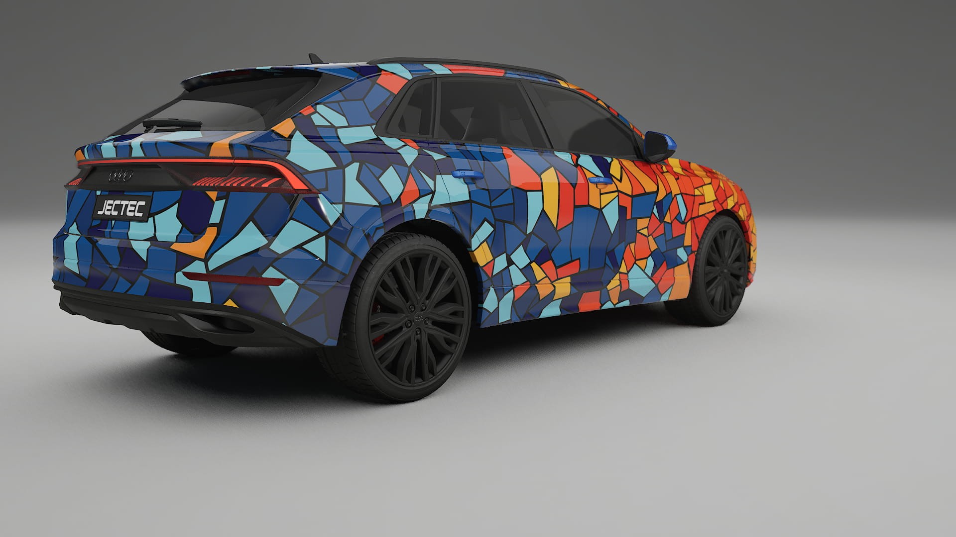 Audi Q8 F1 prefacelift pre-LCI BARCELONA – Ontworpen Wrap PPF Kit van Printbaar Polyurethaanfolie
