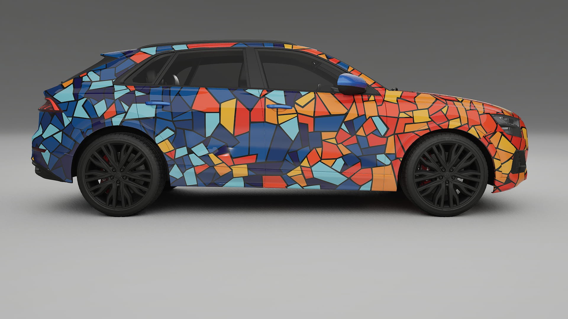 Audi Q8 F1 prefacelift pre-LCI BARCELONA – Ontworpen Wrap PPF Kit van Printbaar Polyurethaanfolie