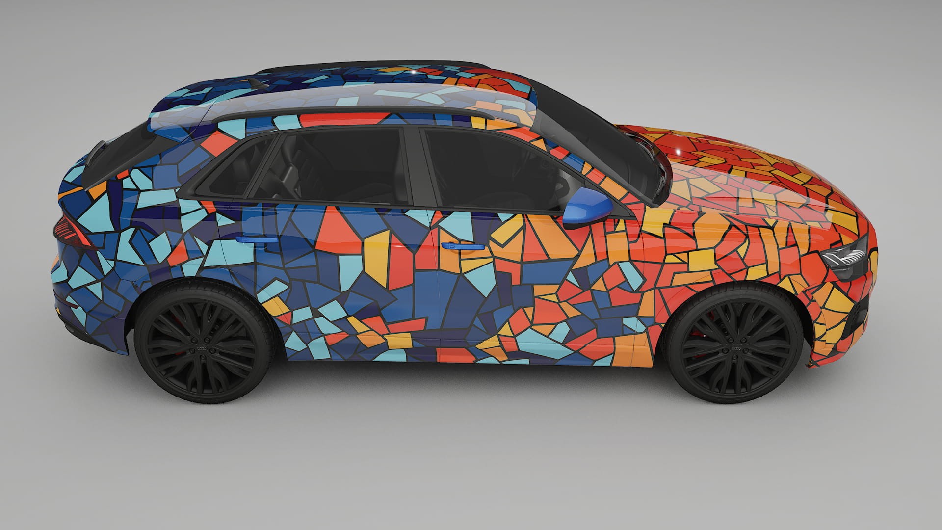 Audi Q8 F1 prefacelift pre-LCI BARCELONA – Ontworpen Wrap PPF Kit van Printbaar Polyurethaanfolie