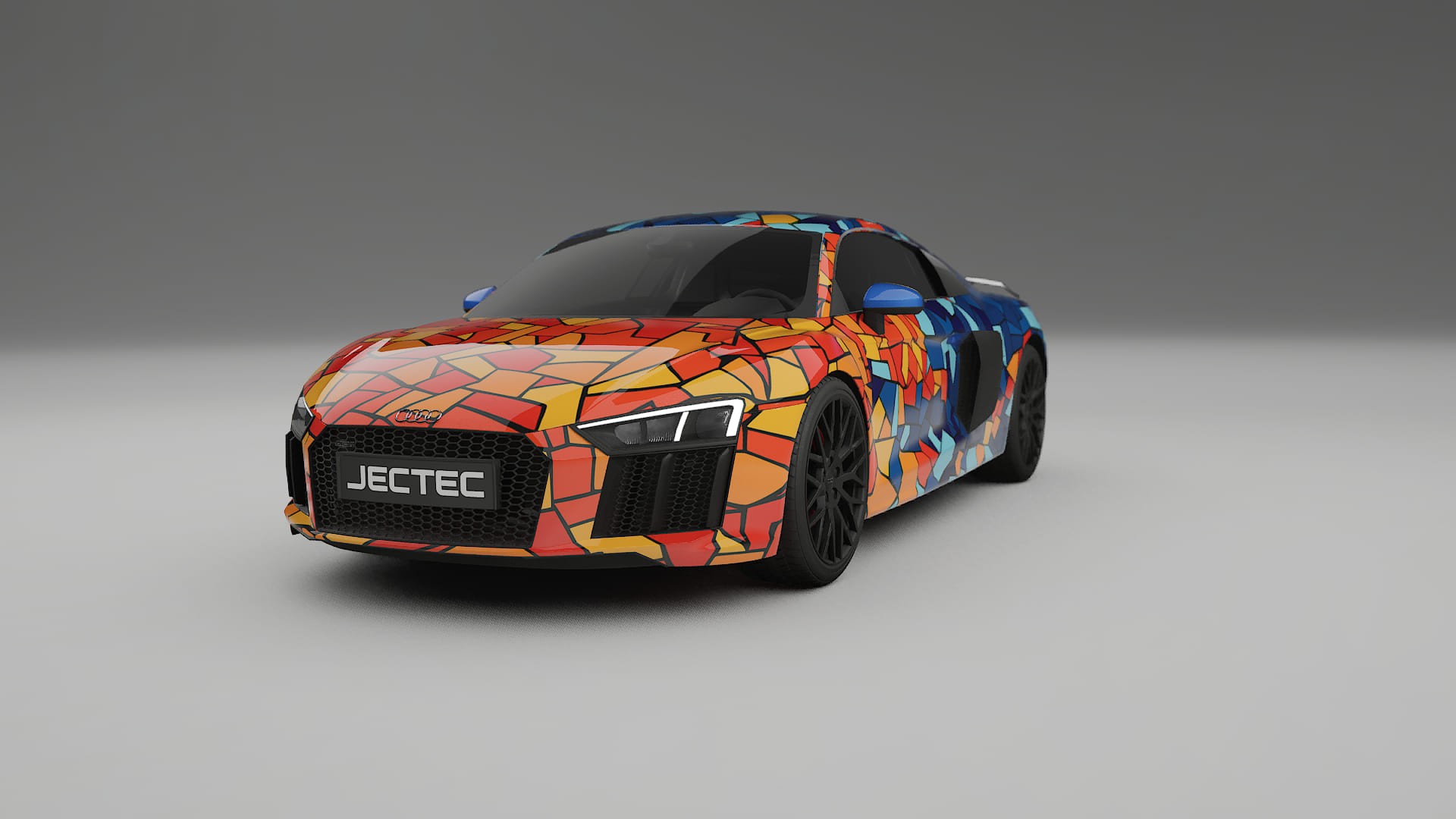 Audi R8 typ-4S prefacelift pre-LCI BARCELONA – Ontworpen Wrap PPF Kit van Printbaar Polyurethaanfolie