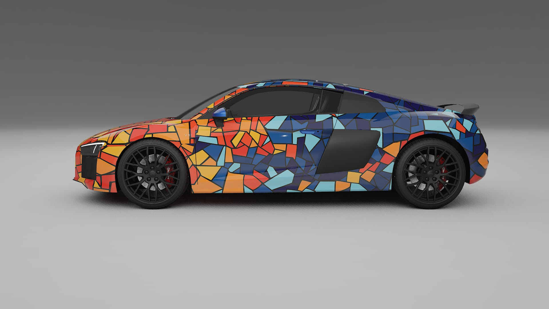 Audi R8 typ-4S prefacelift pre-LCI BARCELONA – Ontworpen Wrap PPF Kit van Printbaar Polyurethaanfolie