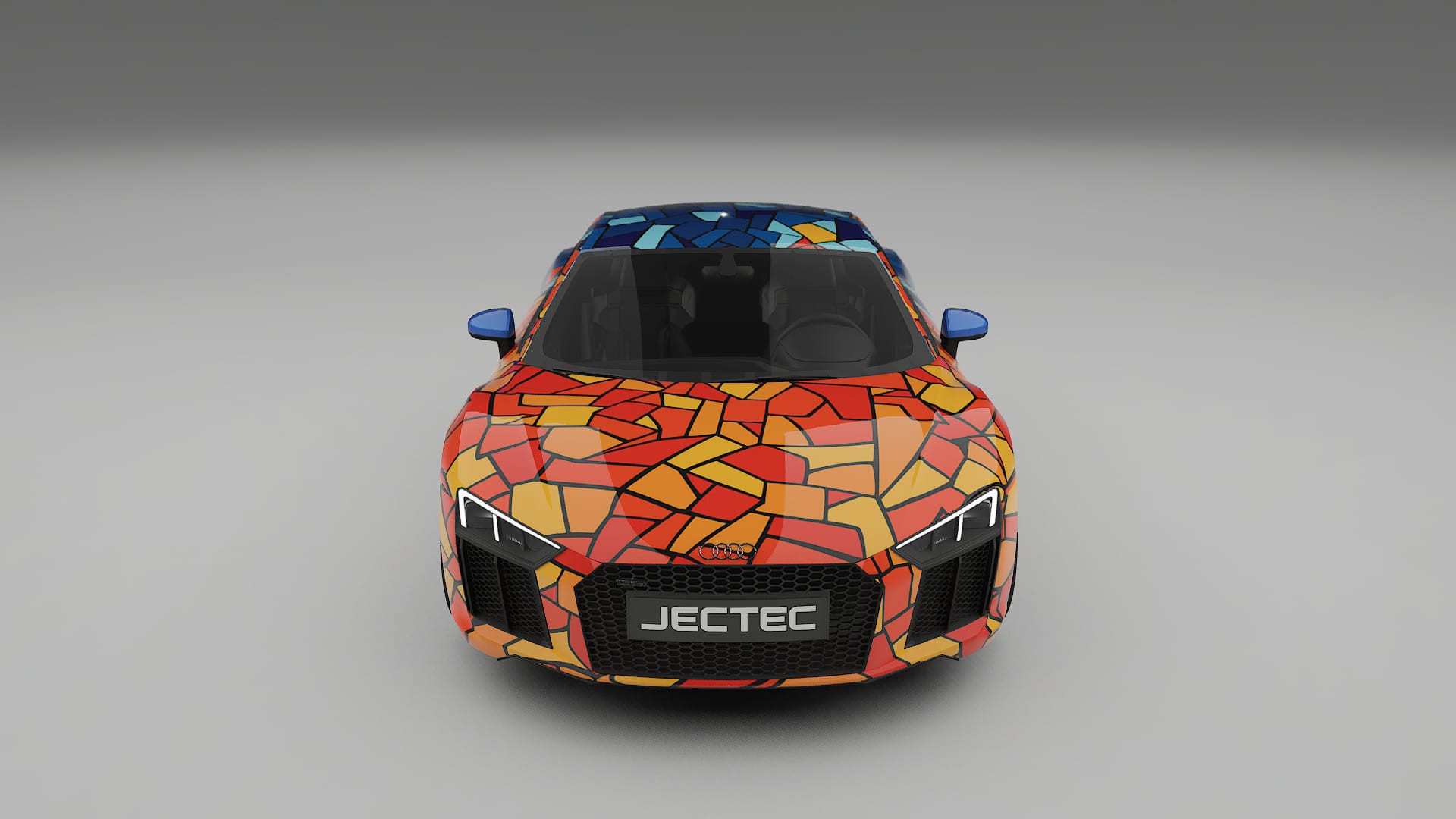 Audi R8 typ-4S prefacelift pre-LCI BARCELONA – Ontworpen Wrap PPF Kit van Printbaar Polyurethaanfolie
