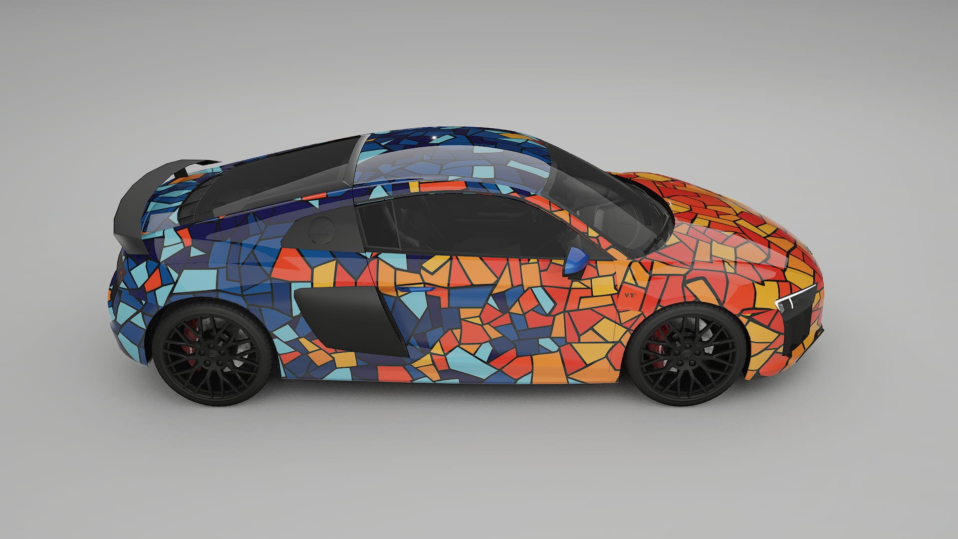 Audi R8 typ-4S prefacelift pre-LCI BARCELONA – Ontworpen Wrap PPF Kit van Printbaar Polyurethaanfolie
