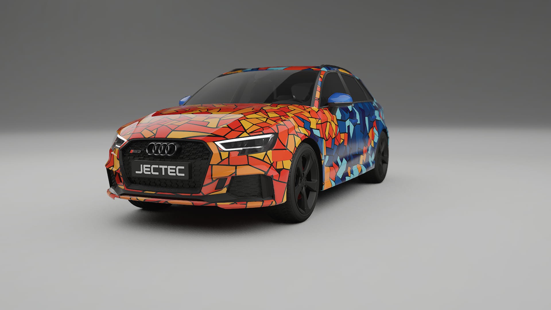 Audi RS3 Sportback 8V facelift LCI BARCELONA – Ontworpen Wrap PPF Kit van Printbaar Polyurethaanfolie
