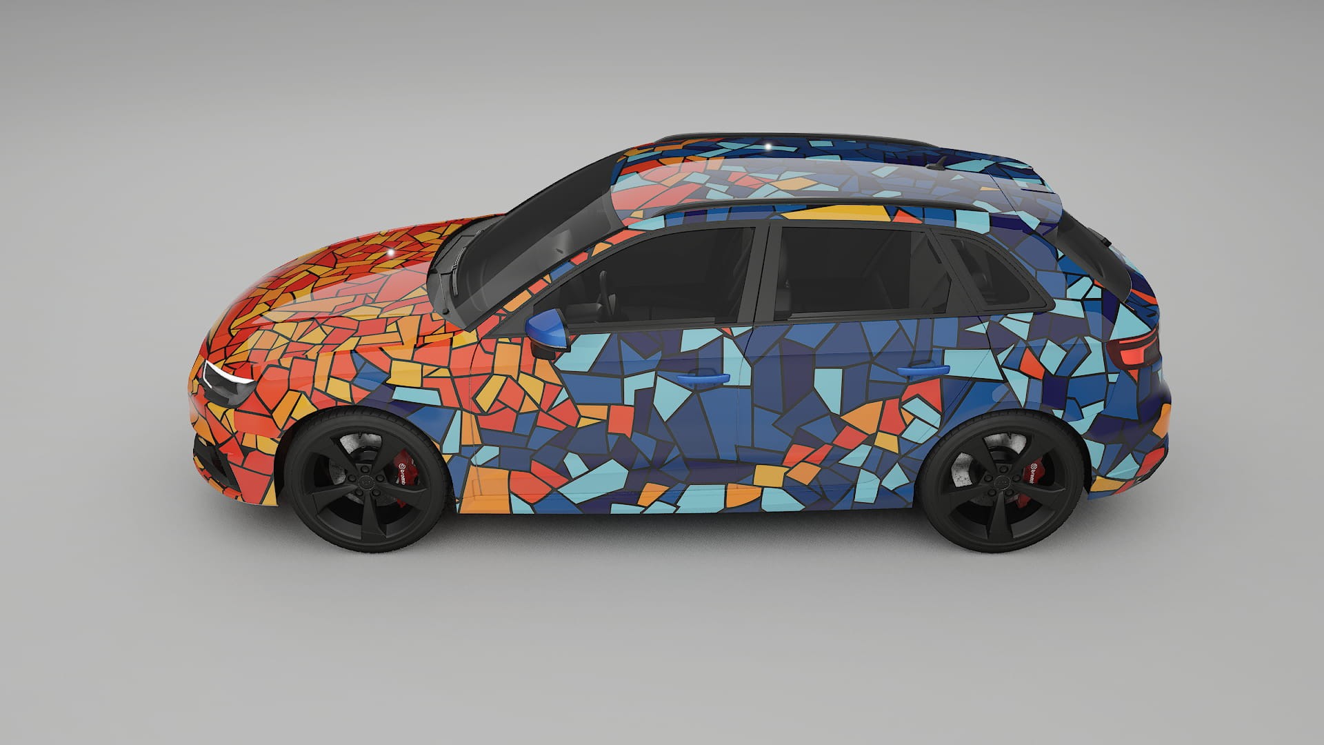 Audi RS3 Sportback 8V facelift LCI BARCELONA – Ontworpen Wrap PPF Kit van Printbaar Polyurethaanfolie