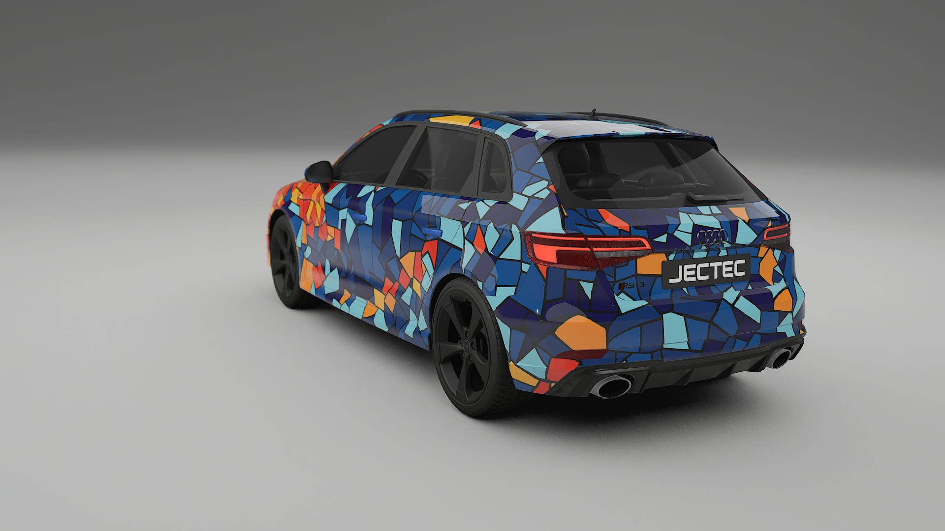 Audi RS3 Sportback 8V facelift LCI BARCELONA – Ontworpen Wrap PPF Kit van Printbaar Polyurethaanfolie