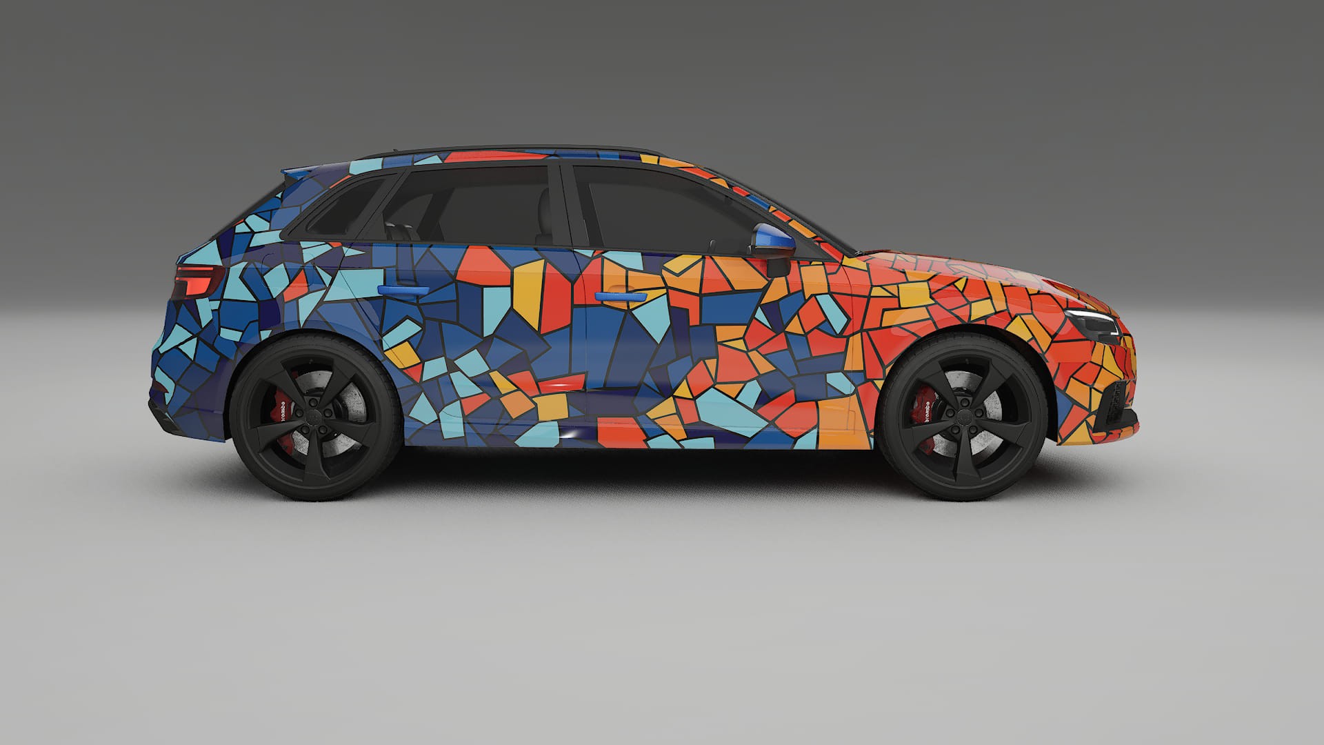 Audi RS3 Sportback 8V facelift LCI BARCELONA – Ontworpen Wrap PPF Kit van Printbaar Polyurethaanfolie