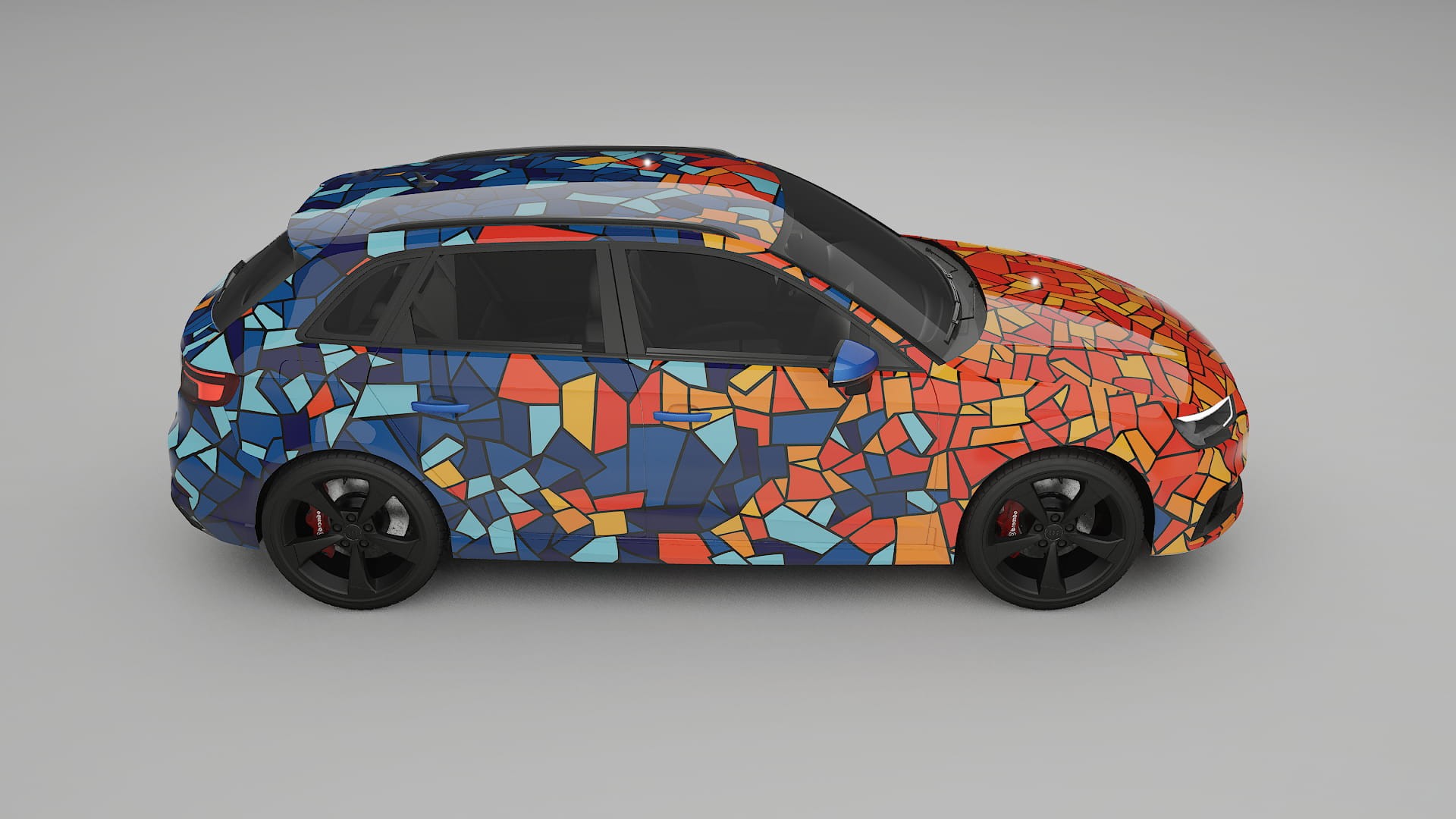 Audi RS3 Sportback 8V facelift LCI BARCELONA – Ontworpen Wrap PPF Kit van Printbaar Polyurethaanfolie