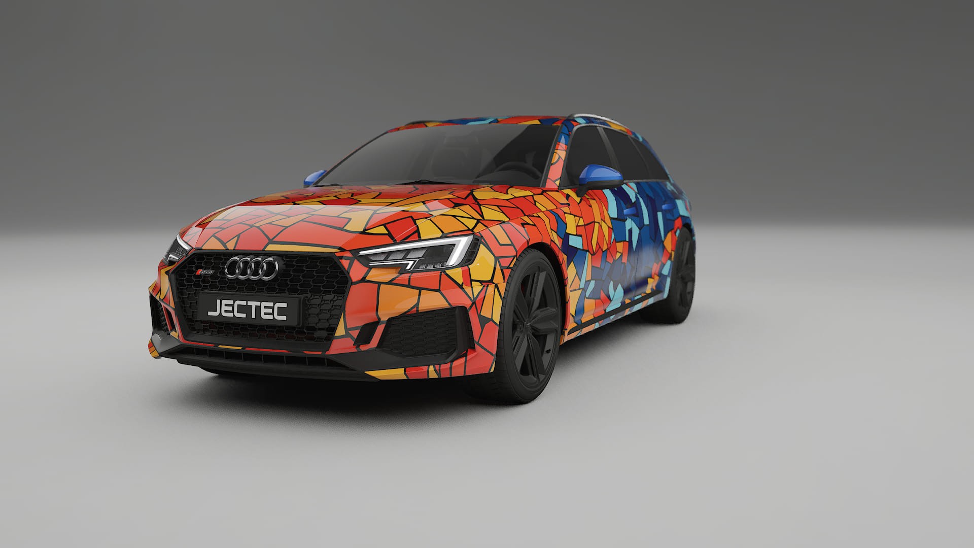 Audi RS4 Avant B9 prefacelift pre-LCI BARCELONA – Ontworpen Wrap PPF Kit van Printbaar Polyurethaanfolie