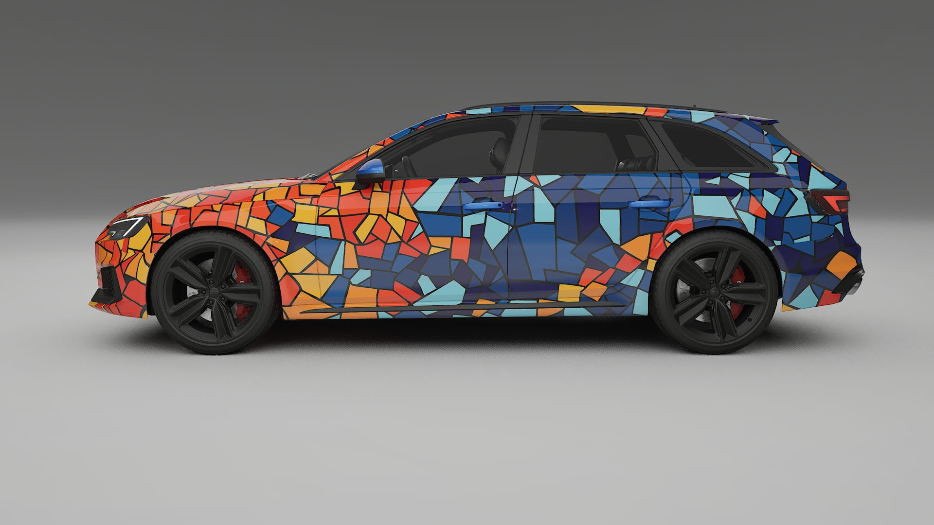 Audi RS4 Avant B9 prefacelift pre-LCI BARCELONA – Ontworpen Wrap PPF Kit van Printbaar Polyurethaanfolie