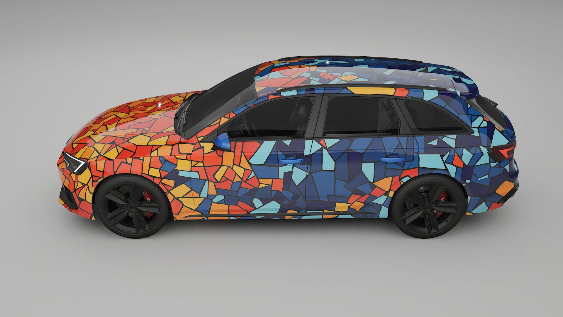 Audi RS4 Avant B9 prefacelift pre-LCI BARCELONA – Ontworpen Wrap PPF Kit van Printbaar Polyurethaanfolie