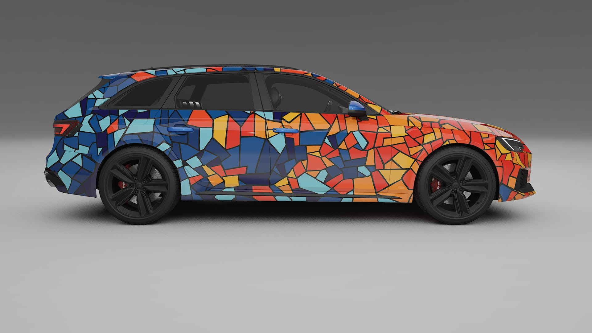 Audi RS4 Avant B9 prefacelift pre-LCI BARCELONA – Ontworpen Wrap PPF Kit van Printbaar Polyurethaanfolie