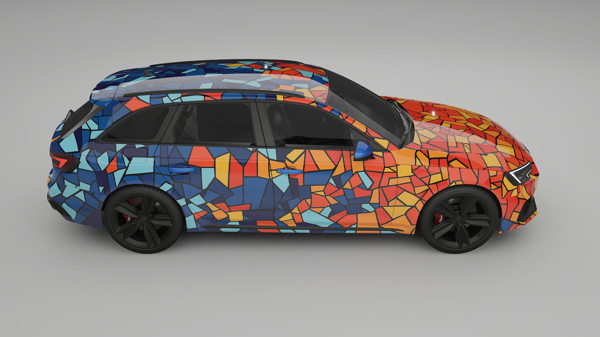 Audi RS4 Avant B9 prefacelift pre-LCI BARCELONA – Ontworpen Wrap PPF Kit van Printbaar Polyurethaanfolie