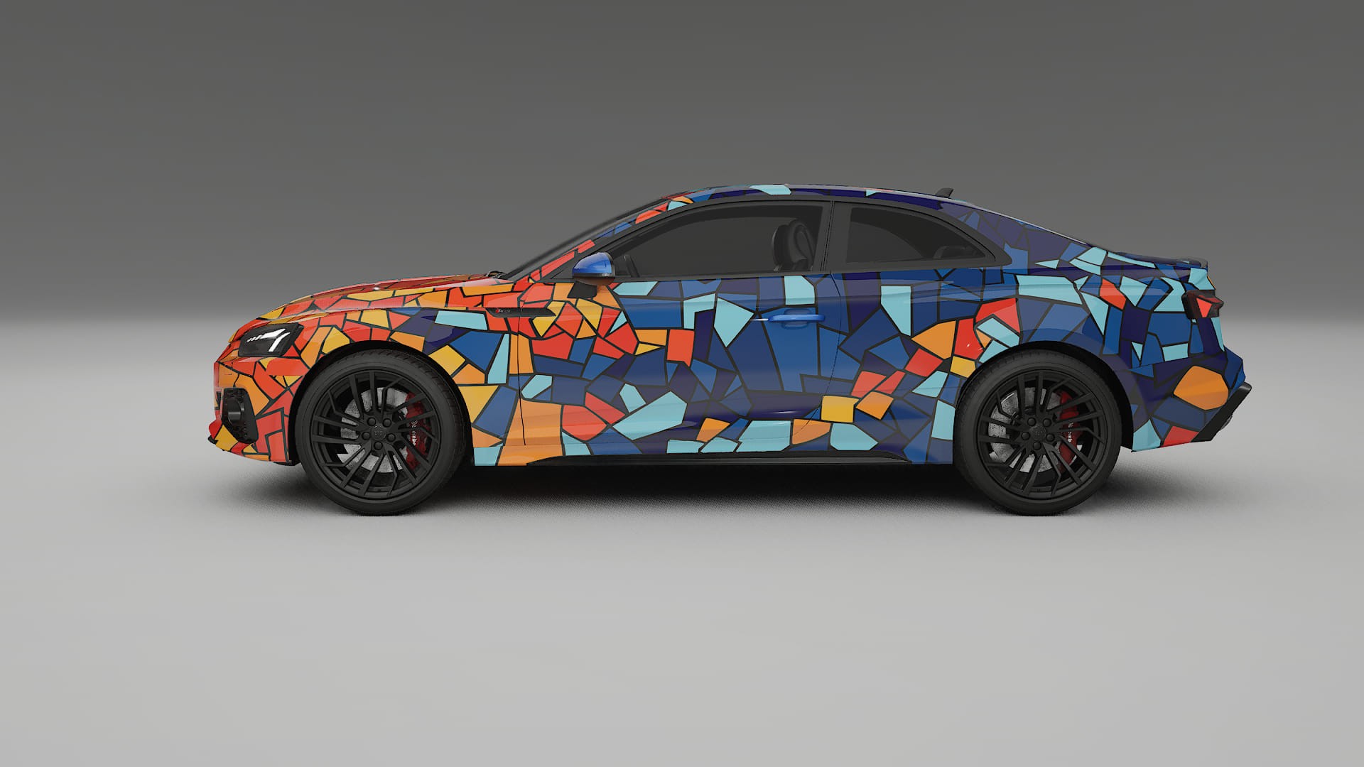 Audi RS5 Coupe B9 facelift pre-LCI BARCELONA – Ontworpen Wrap PPF Kit van Printbaar Polyurethaanfolie