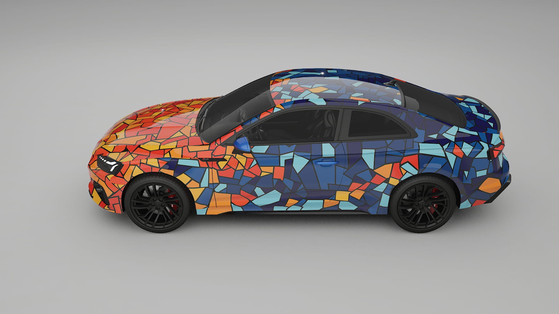 Audi RS5 Coupe B9 facelift pre-LCI BARCELONA – Ontworpen Wrap PPF Kit van Printbaar Polyurethaanfolie