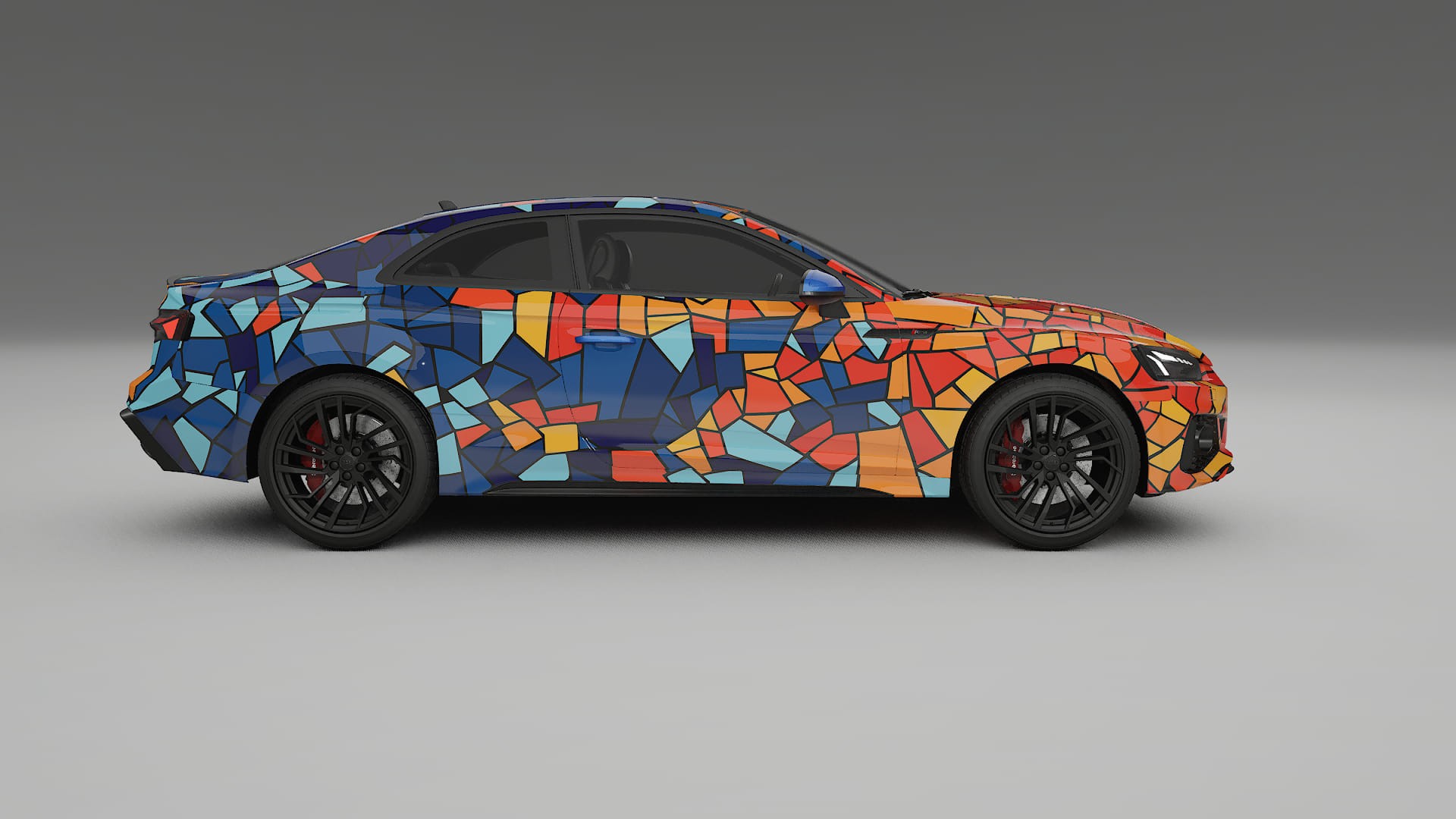 Audi RS5 Coupe B9 facelift pre-LCI BARCELONA – Ontworpen Wrap PPF Kit van Printbaar Polyurethaanfolie