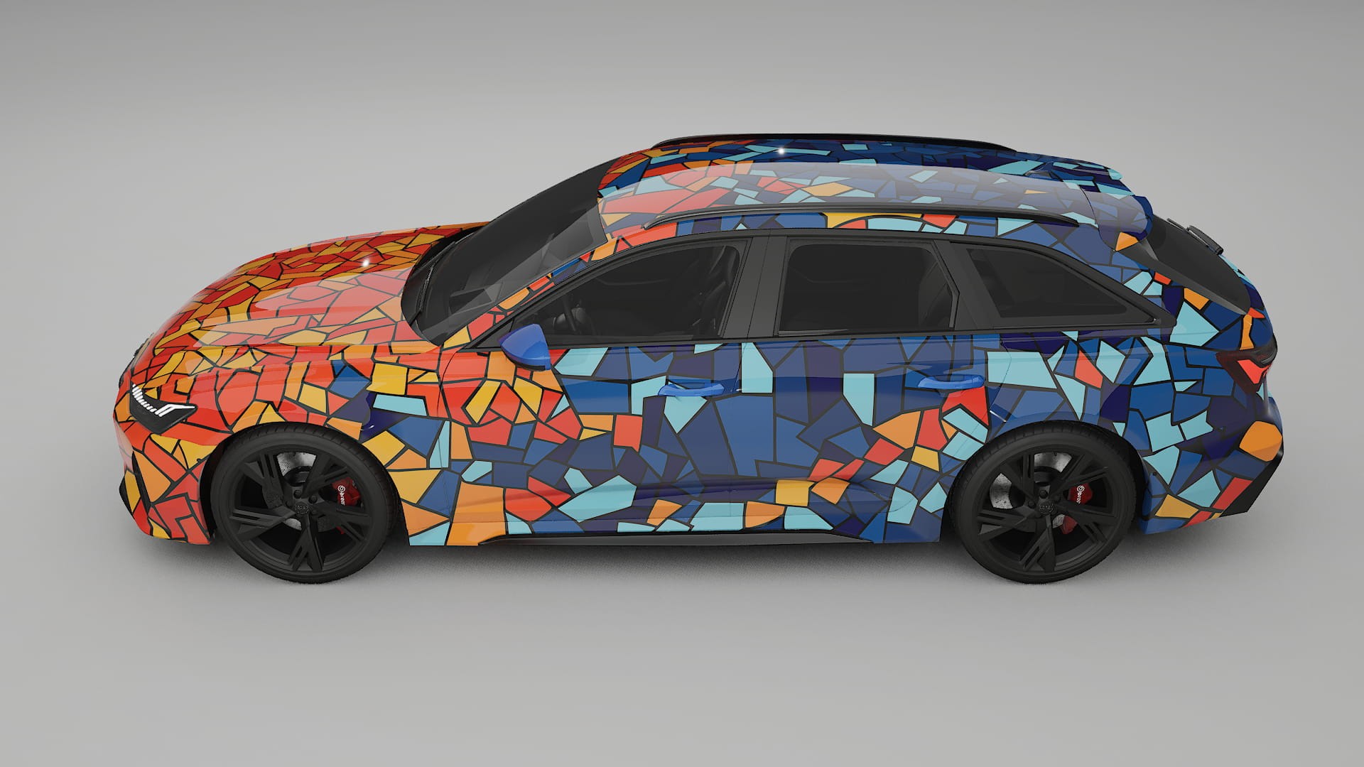 Audi RS6 Avant C8 facelift LCI BARCELONA – Ontworpen Wrap PPF Kit van Printbaar Polyurethaanfolie