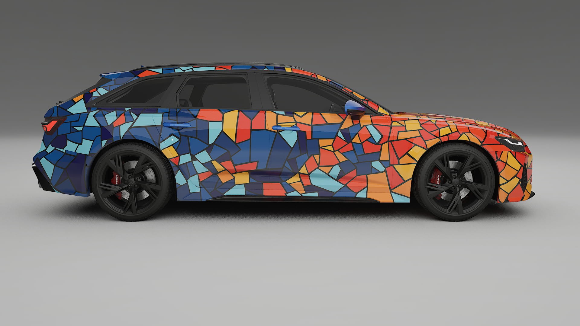 Audi RS6 Avant C8 facelift LCI BARCELONA – Ontworpen Wrap PPF Kit van Printbaar Polyurethaanfolie