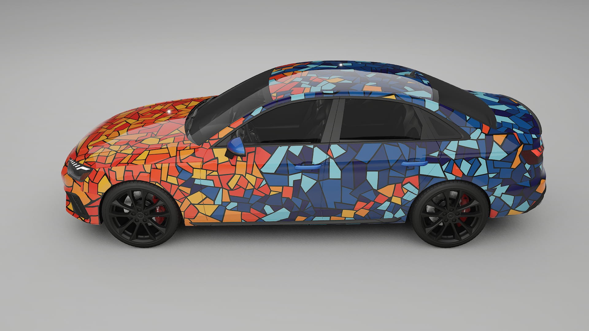 Audi S4 Sedan B9 facelift LCI BARCELONA – Ontworpen Wrap PPF Kit van Printbaar Polyurethaanfolie