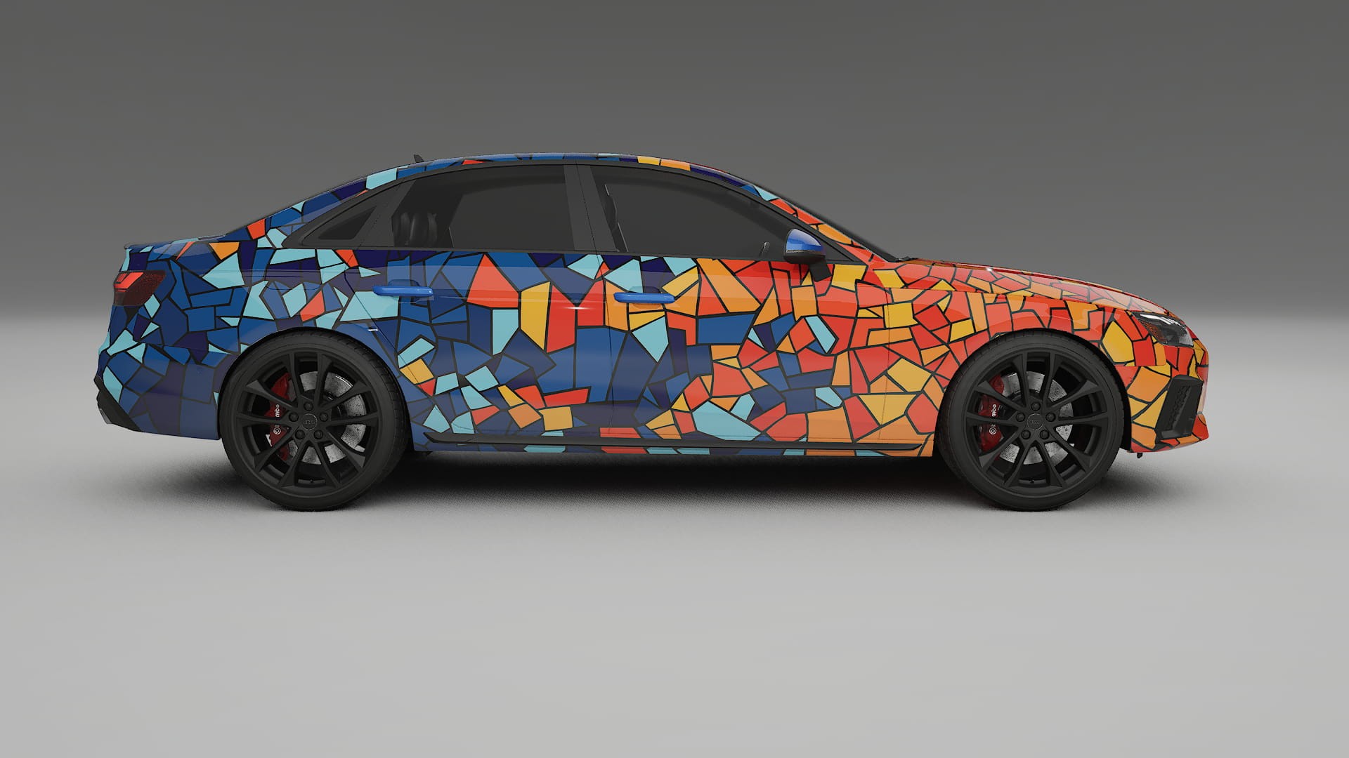 Audi S4 Sedan B9 facelift LCI BARCELONA – Ontworpen Wrap PPF Kit van Printbaar Polyurethaanfolie