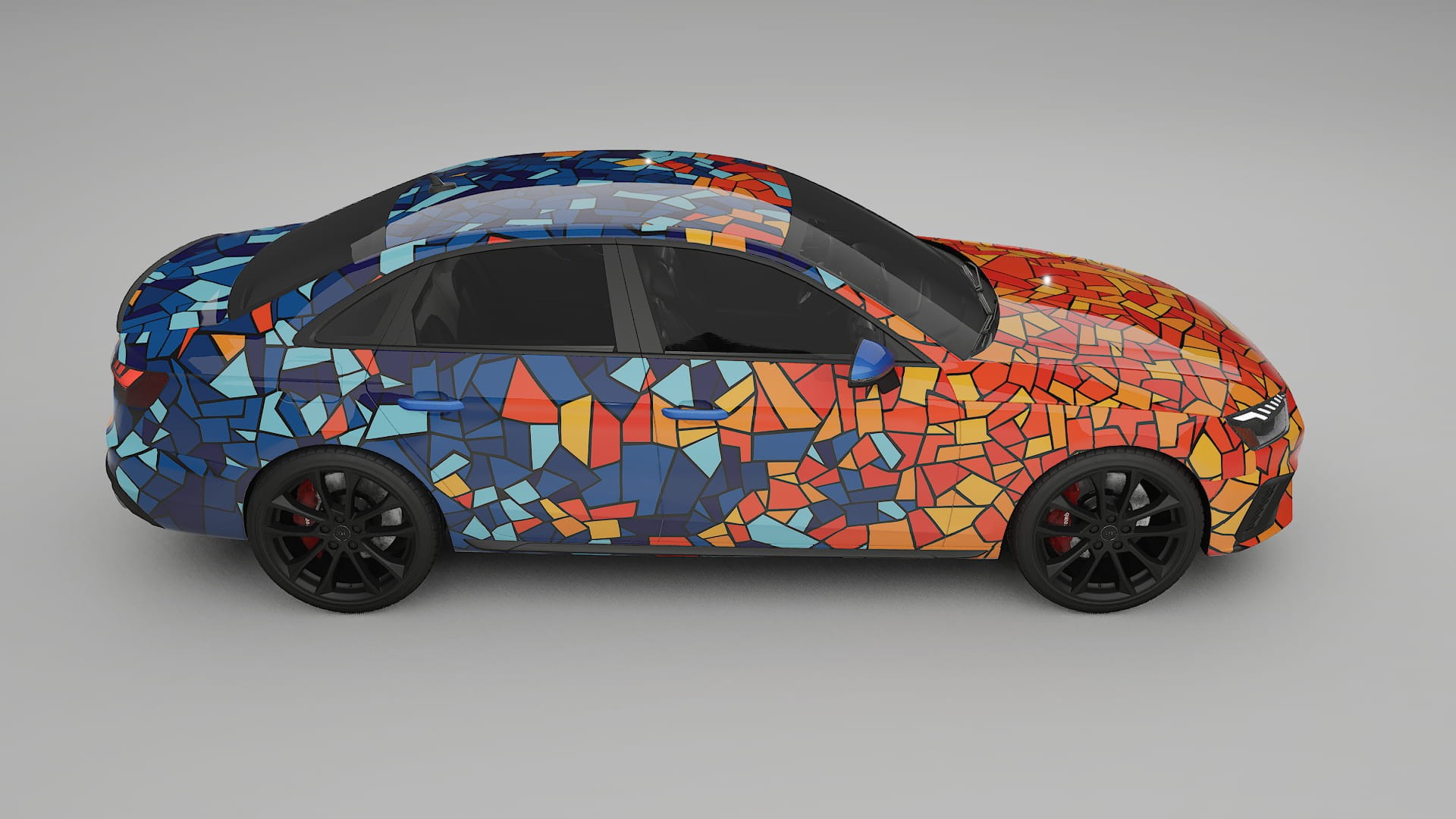 Audi S4 Sedan B9 facelift LCI BARCELONA – Ontworpen Wrap PPF Kit van Printbaar Polyurethaanfolie
