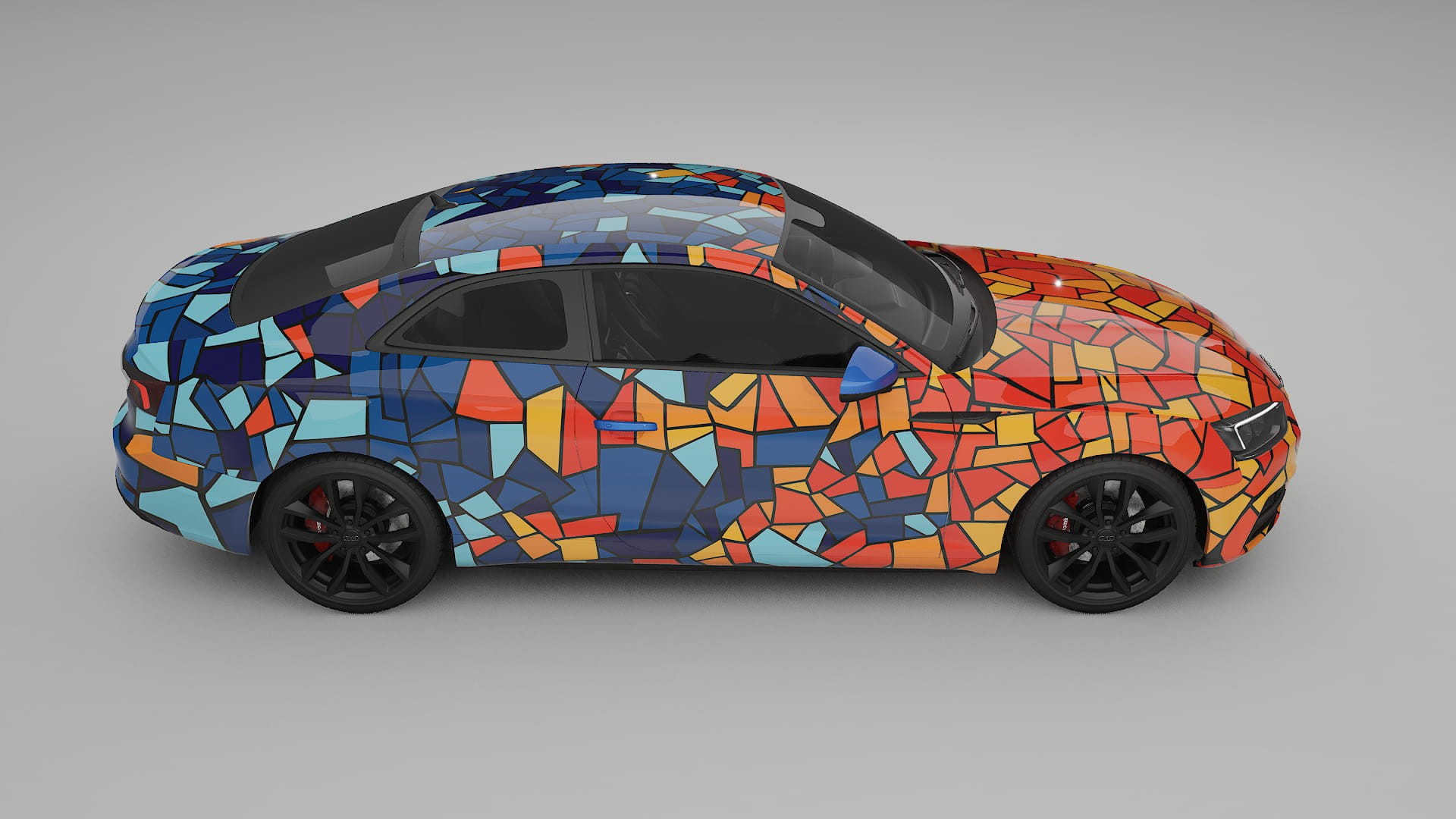 Audi S5 B9 prefacelift pre-LCI BARCELONA – Ontworpen Wrap PPF Kit van Printbaar Polyurethaanfolie