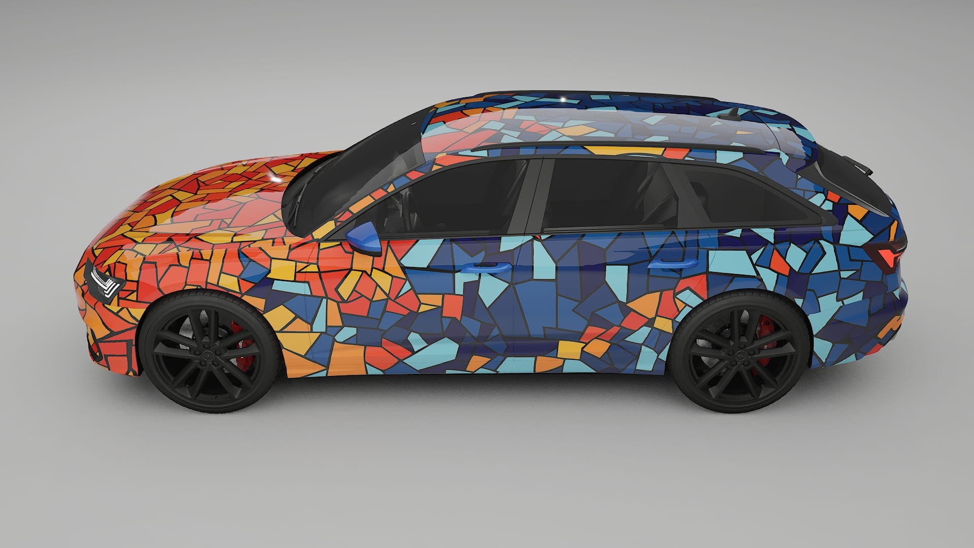 Audi S6 Avant prefacelift pre-LCI C8 BARCELONA – Ontworpen Wrap PPF Kit van Printbaar Polyurethaanfolie