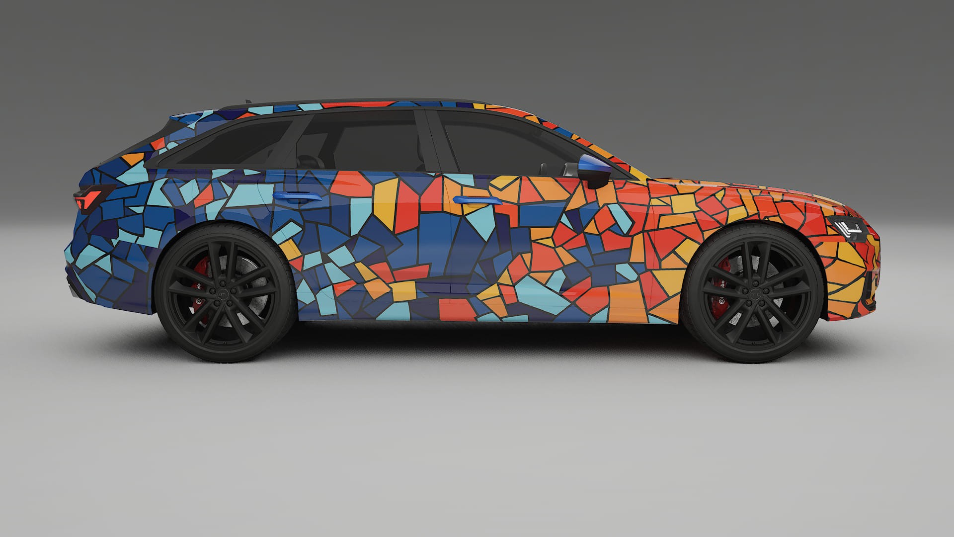 Audi S6 Avant prefacelift pre-LCI C8 BARCELONA – Ontworpen Wrap PPF Kit van Printbaar Polyurethaanfolie