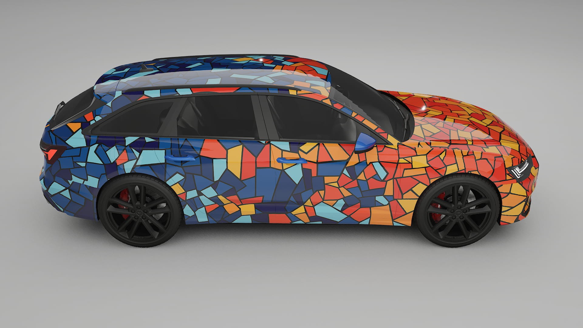Audi S6 Avant prefacelift pre-LCI C8 BARCELONA – Ontworpen Wrap PPF Kit van Printbaar Polyurethaanfolie