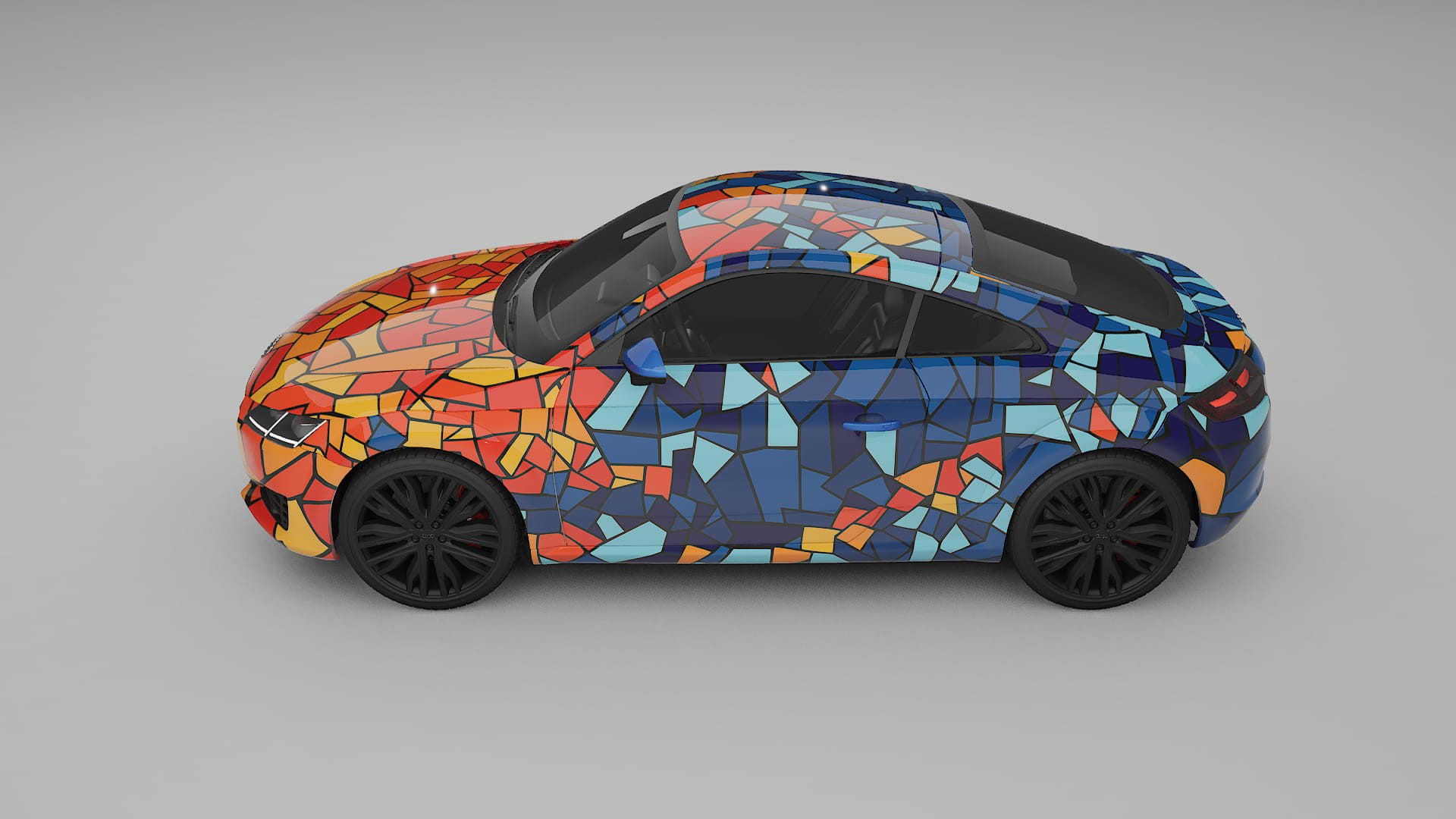 Audi TT Coupe 8S prefacelift pre-LCI BARCELONA – Ontworpen Wrap PPF Kit van Printbaar Polyurethaanfolie
