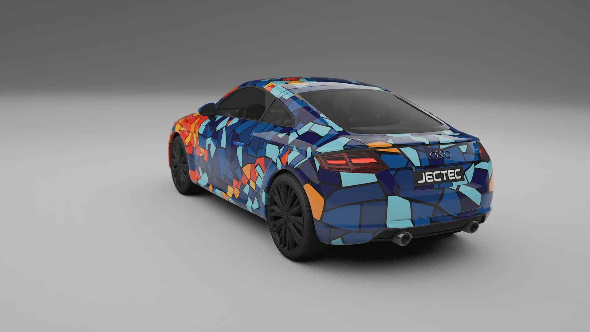 Audi TT Coupe 8S prefacelift pre-LCI BARCELONA – Ontworpen Wrap PPF Kit van Printbaar Polyurethaanfolie