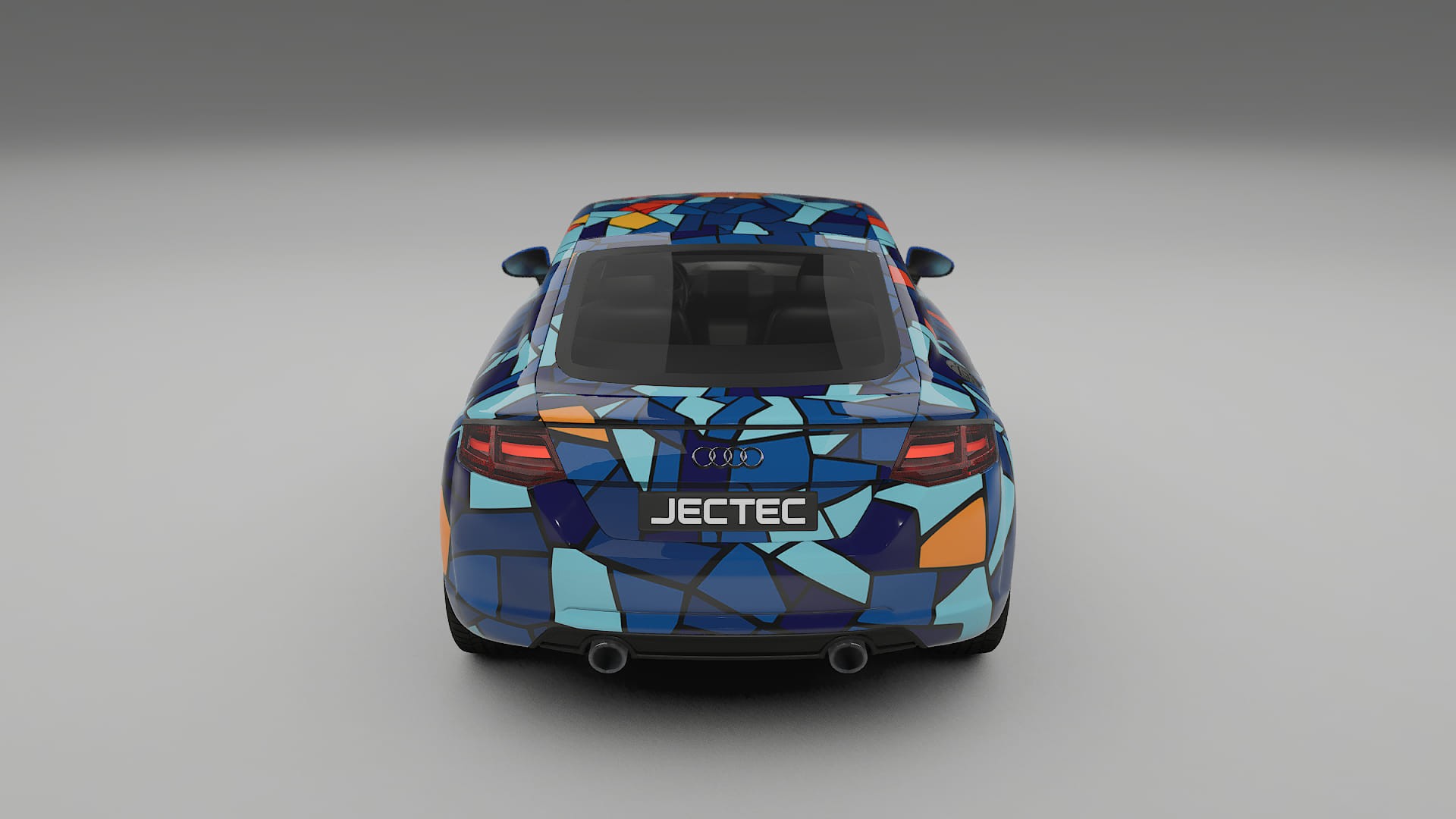 Audi TT Coupe 8S prefacelift pre-LCI BARCELONA – Ontworpen Wrap PPF Kit van Printbaar Polyurethaanfolie