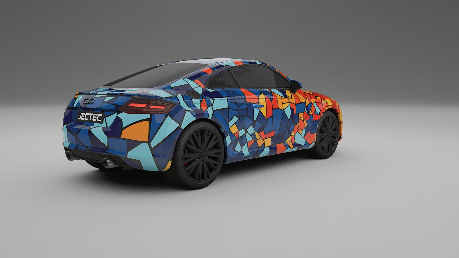 Audi TT Coupe 8S prefacelift pre-LCI BARCELONA – Ontworpen Wrap PPF Kit van Printbaar Polyurethaanfolie