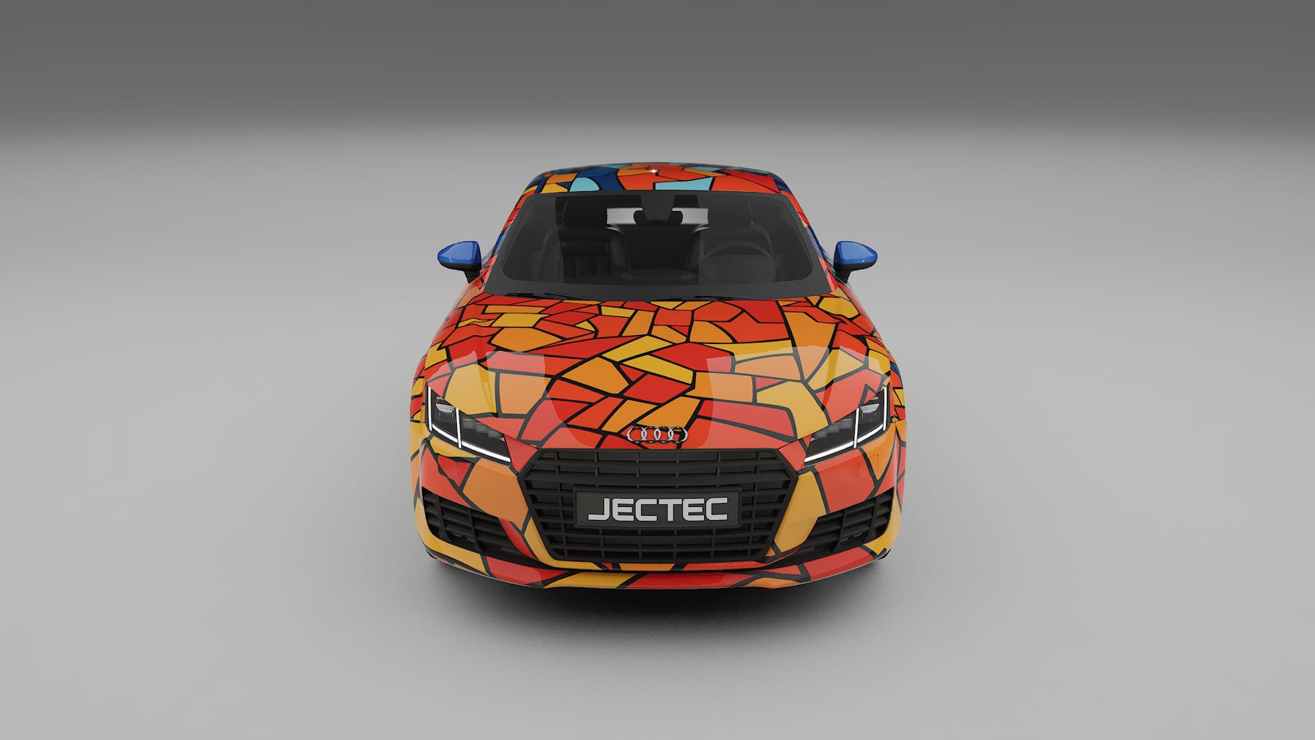 Audi TT Coupe 8S prefacelift pre-LCI BARCELONA – Ontworpen Wrap PPF Kit van Printbaar Polyurethaanfolie