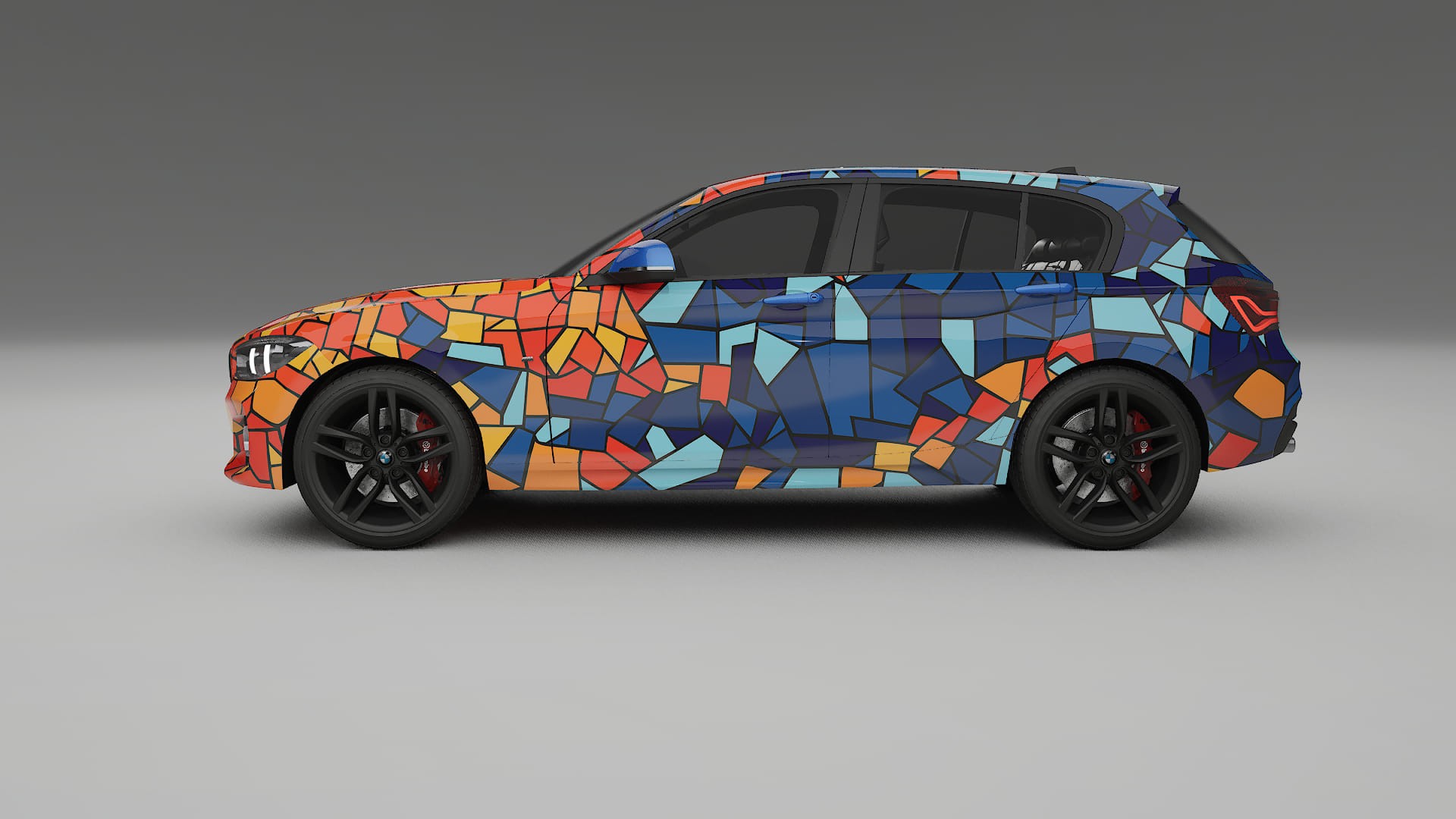 BMW 1 F20 facelift LCI BARCELONA – Ontworpen Wrap PPF Kit van Printbaar Polyurethaanfolie