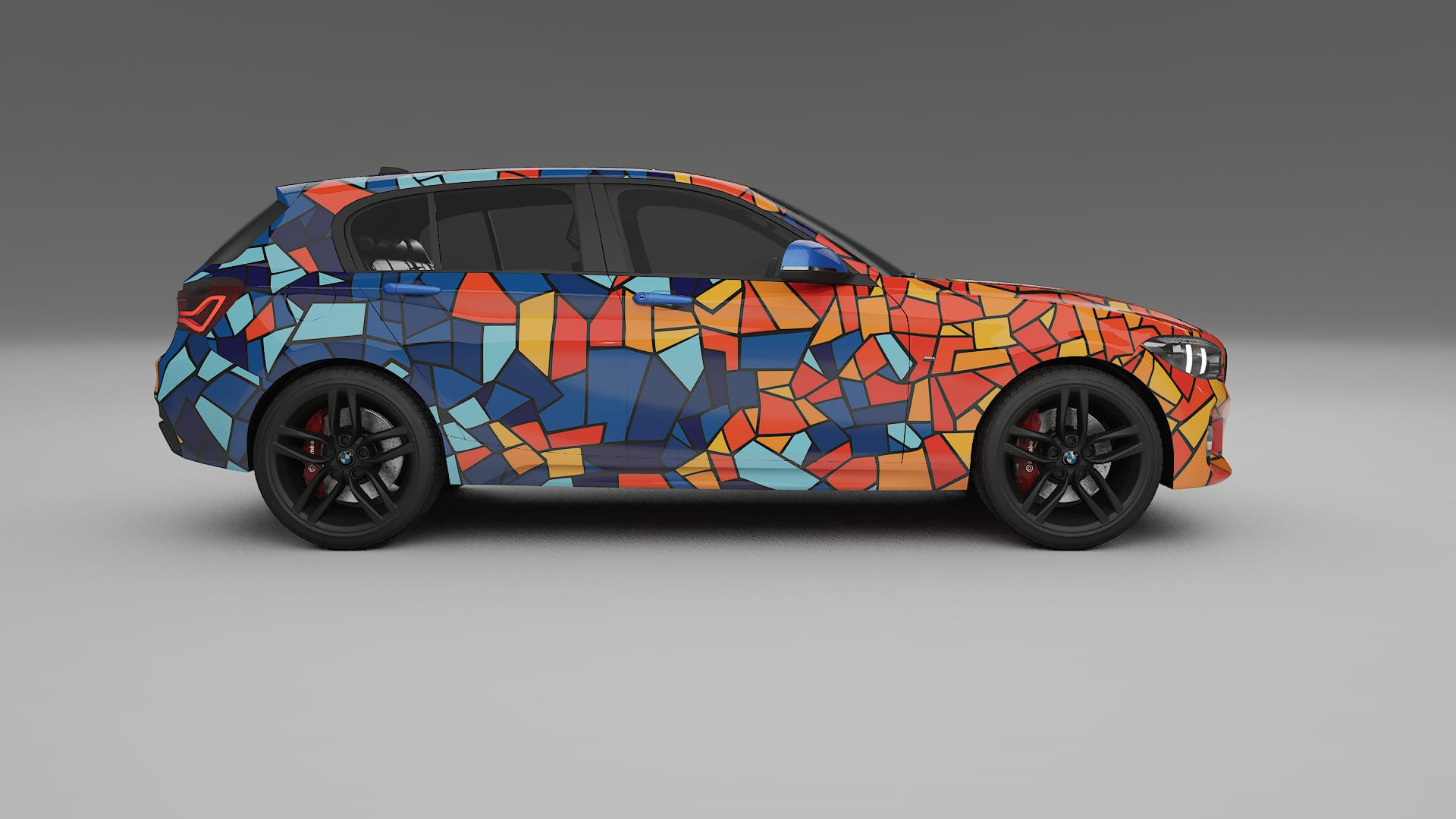 BMW 1 F20 facelift LCI BARCELONA – Ontworpen Wrap PPF Kit van Printbaar Polyurethaanfolie