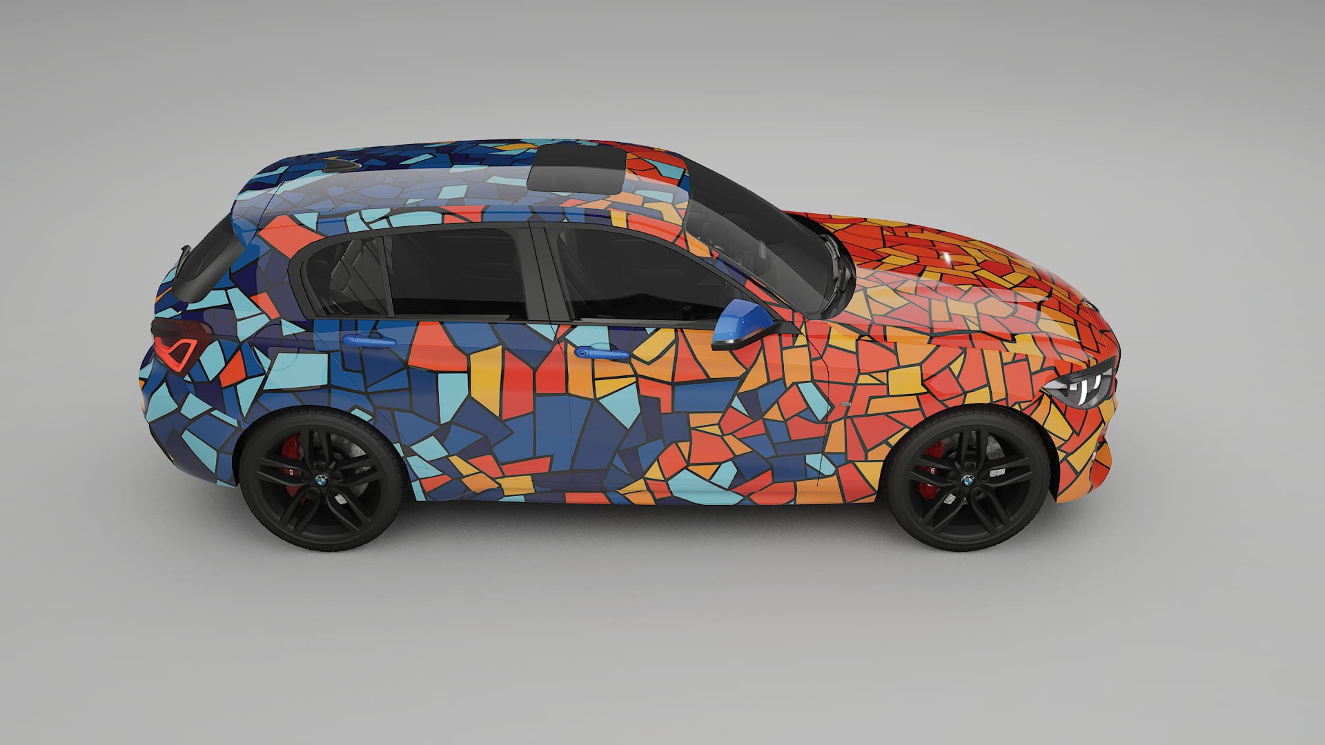 BMW 1 F20 facelift LCI BARCELONA – Ontworpen Wrap PPF Kit van Printbaar Polyurethaanfolie