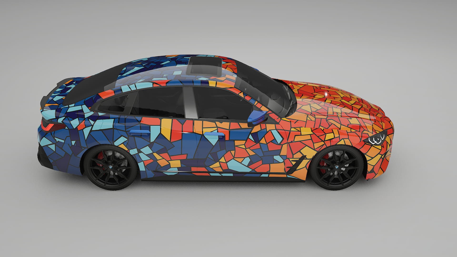BMW I4 G26 M-Package BARCELONA – Ontworpen Wrap PPF Kit van Printbaar Polyurethaanfolie
